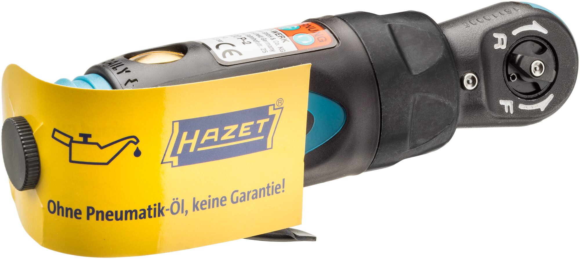 HAZET Mini Ratschenschrauber 9020P-2 · 1/4 Zoll (6,3 mm) Vierkant massiv · 150 mm