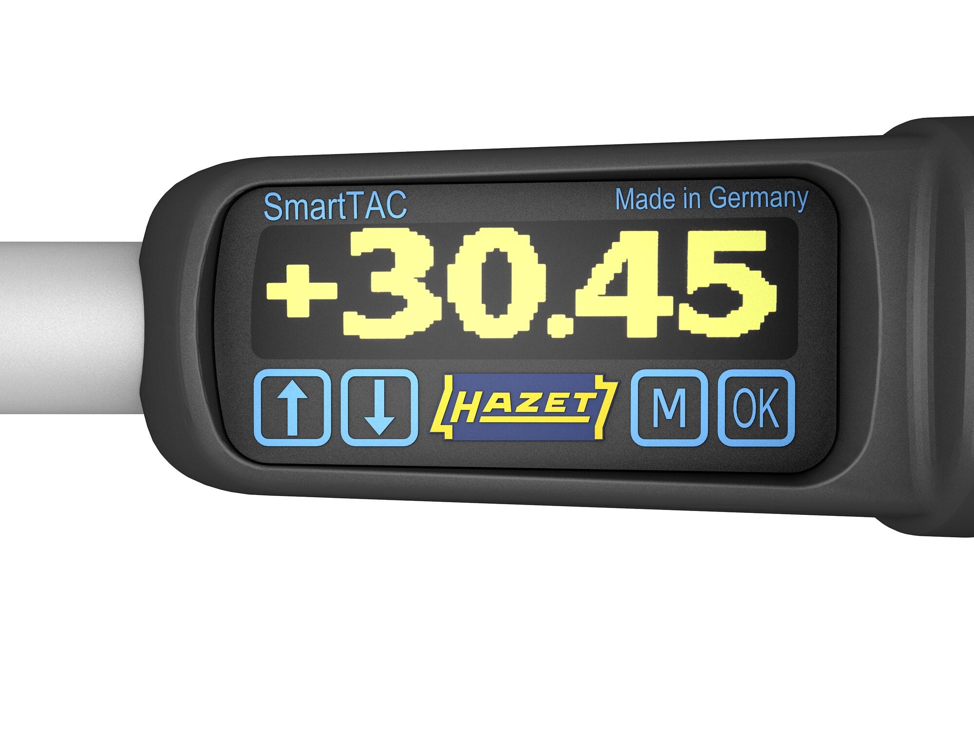HAZET Elektronischer Drehmoment- / Drehwinkel-Schlüssel 7292-2STAC · Nm min-max: 20–200 Nm · lbf min-max: 15–150 lbf.ft  · Toleranz: 1% · Einsteck-Vierkant 14 x 18 mm, Vierkant massiv 12,5 mm (1/2 Zoll)