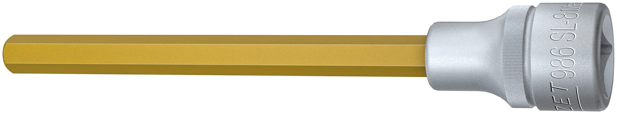 HAZET Schraubendreher-Steckschlüsseleinsatz 986SL-8 · Vierkant hohl 12,5 mm (1/2 Zoll) · Innen Sechskant Profil · 8 mm