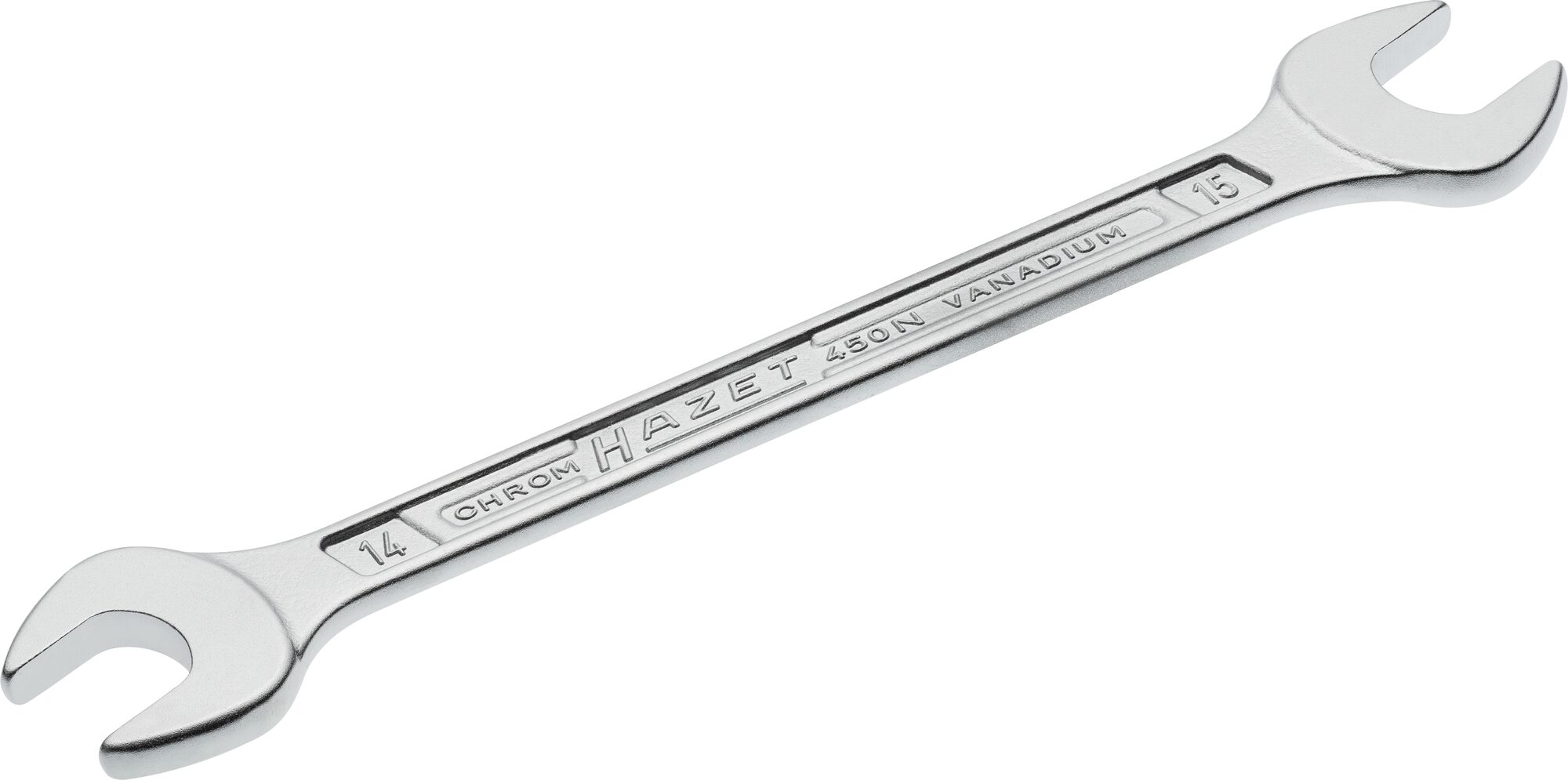HAZET Doppel-Maulschlüssel 450N-14X15 · Außen Sechskant Profil · 14 x 15 mm HAZET Doppel-Maulschlüssel 450N-14X15 · Außen Sechskant Profil · 14 x 15 mm