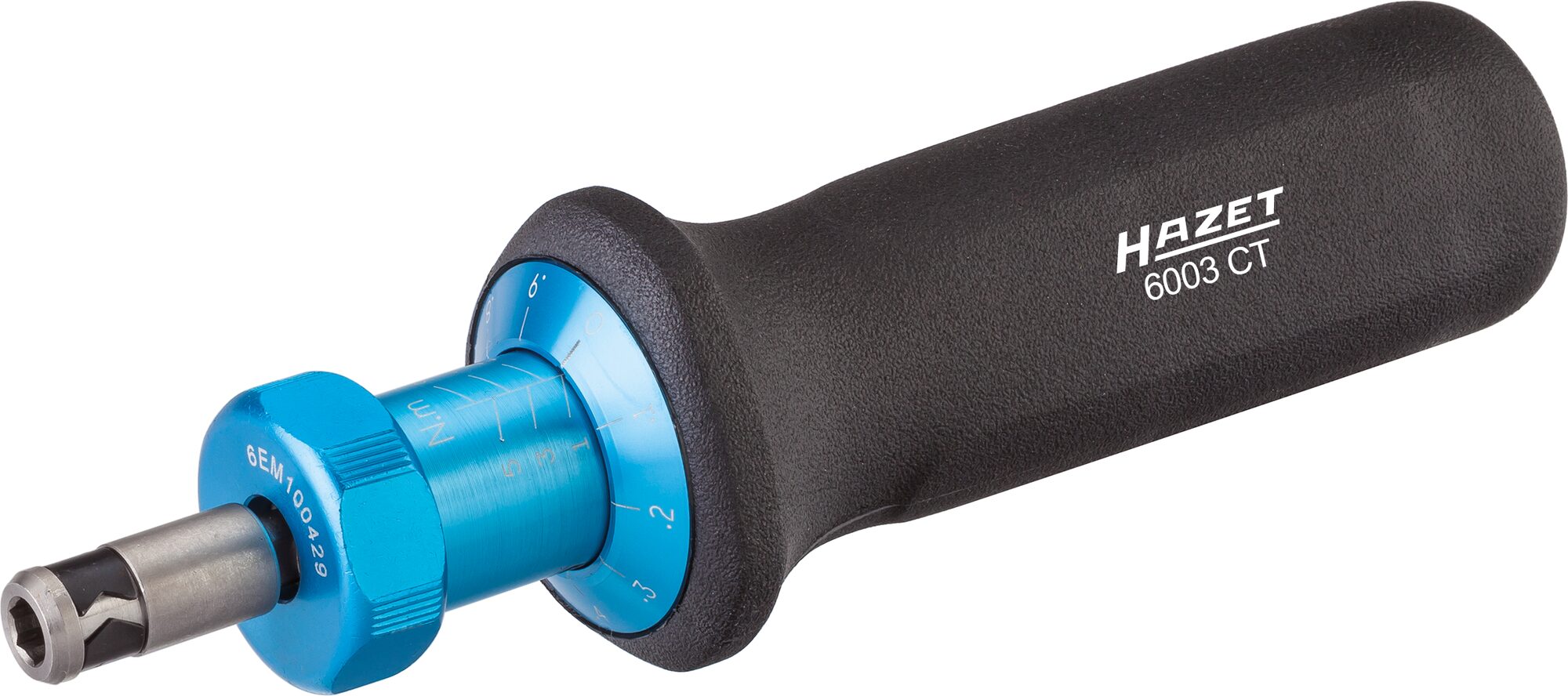HAZET Drehmomentschraubendreher 6003CT · Drehmomentbereich min-max: 1–6 Nm · Genauigkeit: 5% · 1/4 Zoll (6,3 mm) Sechskant hohl · 230 mm