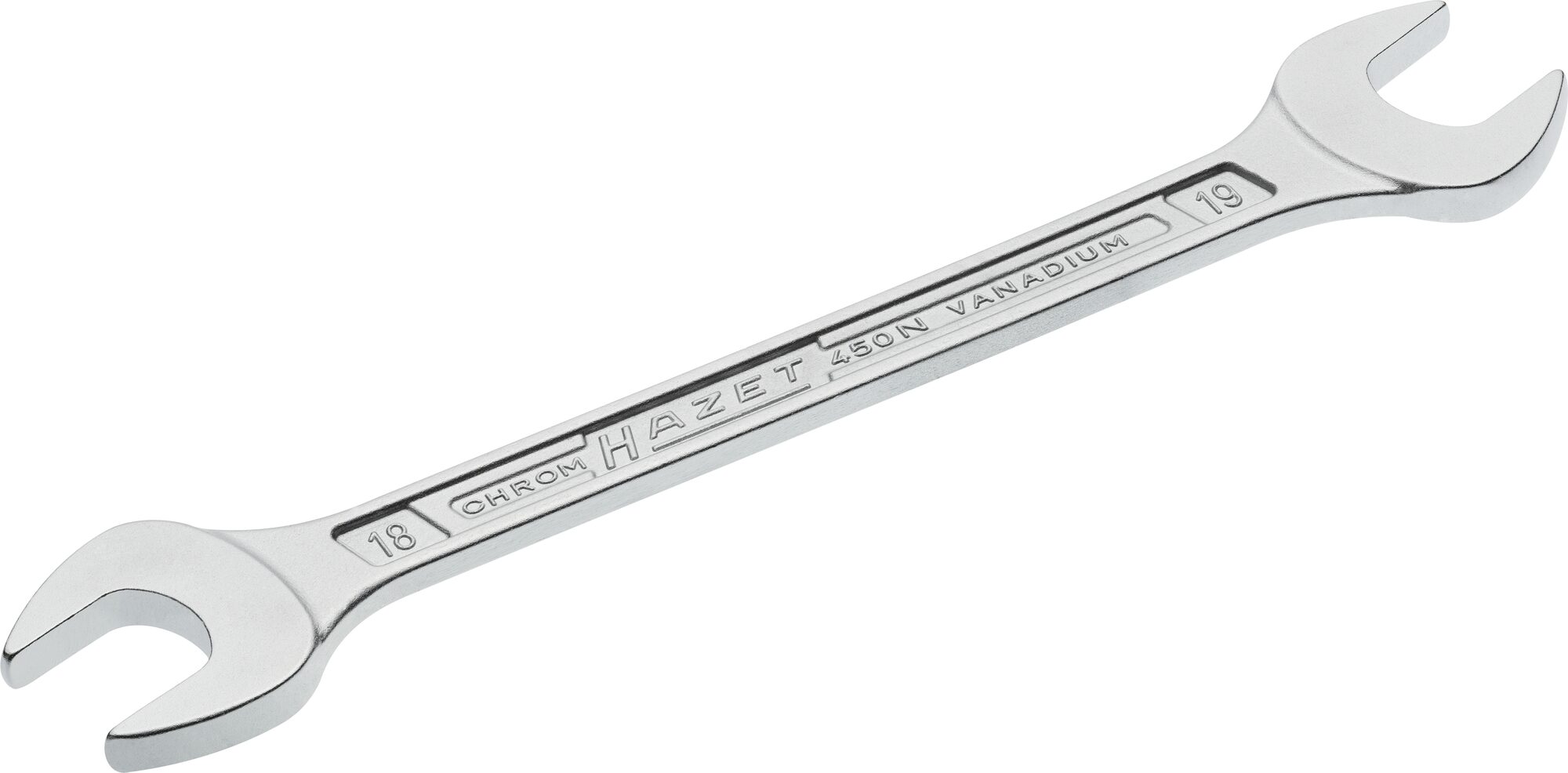 HAZET Doppel-Maulschlüssel 450N-18X19 · Außen Sechskant Profil · 18 x 19 mm