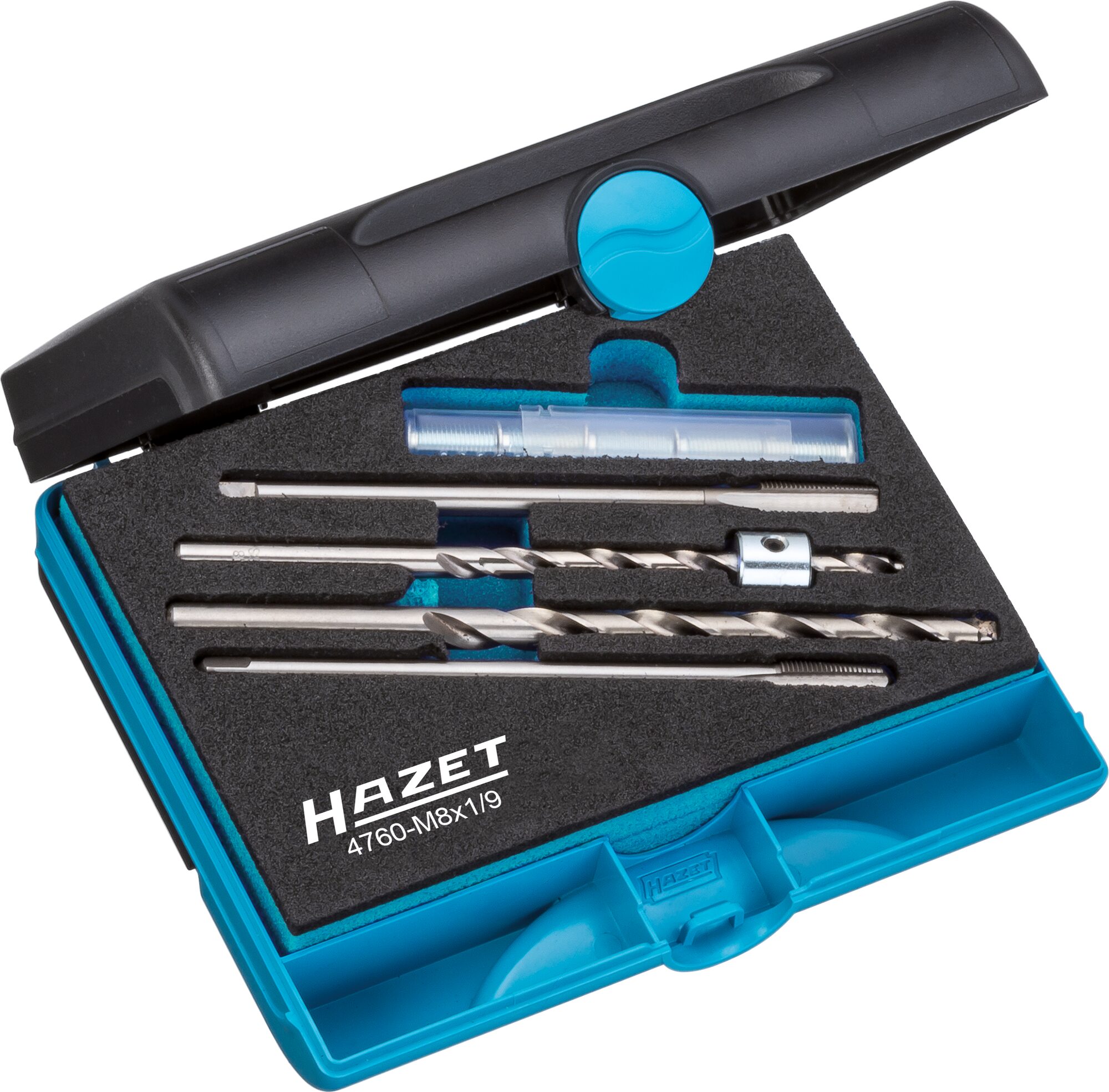 HAZET Glühkerzen Reparatur Satz 4760-M8X1/9 · Anzahl Werkzeuge: 9 HAZET Glühkerzen Reparatur Satz 4760-M8X1/9 · Anzahl Werkzeuge: 9