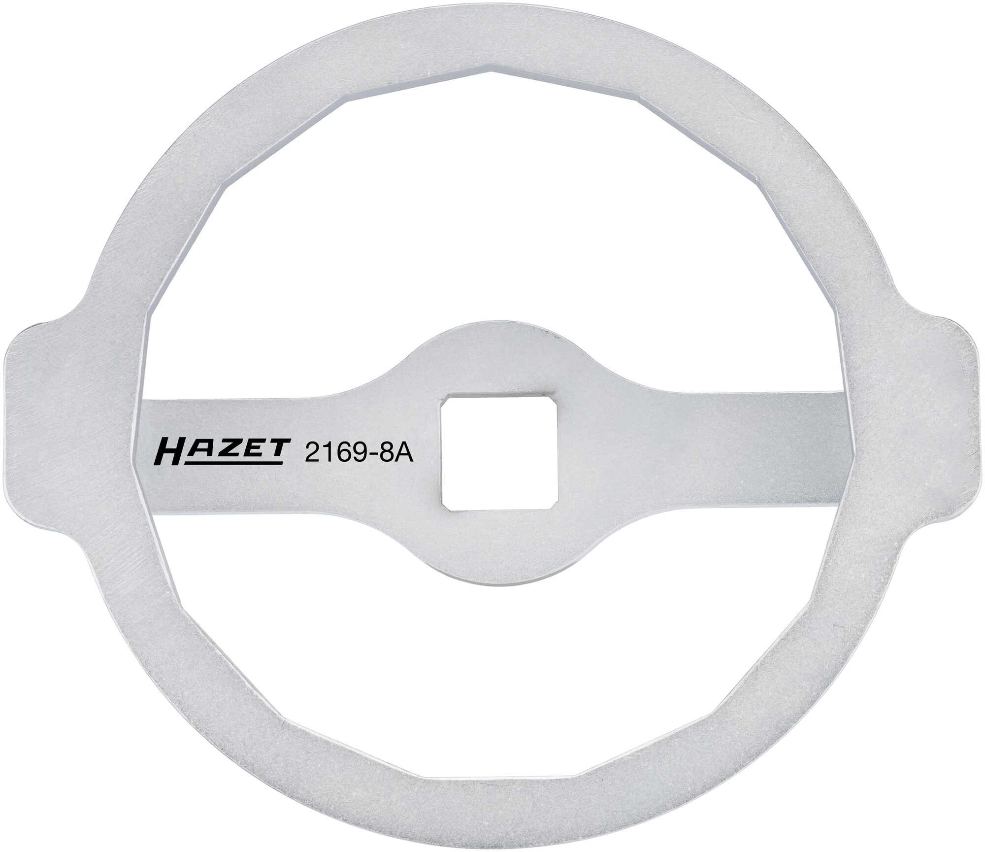 HAZET Ölfilter-Schlüssel 2169-8A · Vierkant hohl 12,5 mm (1/2 Zoll) · Außen 15-kant Profil · 105 mm HAZET Ölfilter-Schlüssel 2169-8A · Vierkant hohl 12,5 mm (1/2 Zoll) · Außen 15-kant Profil · 105 mm