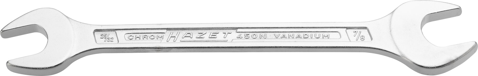 HAZET Doppel-Maulschlüssel 450NA-25/32X7/8VKH · Außen Sechskant Profil · 25/32 x 7/8