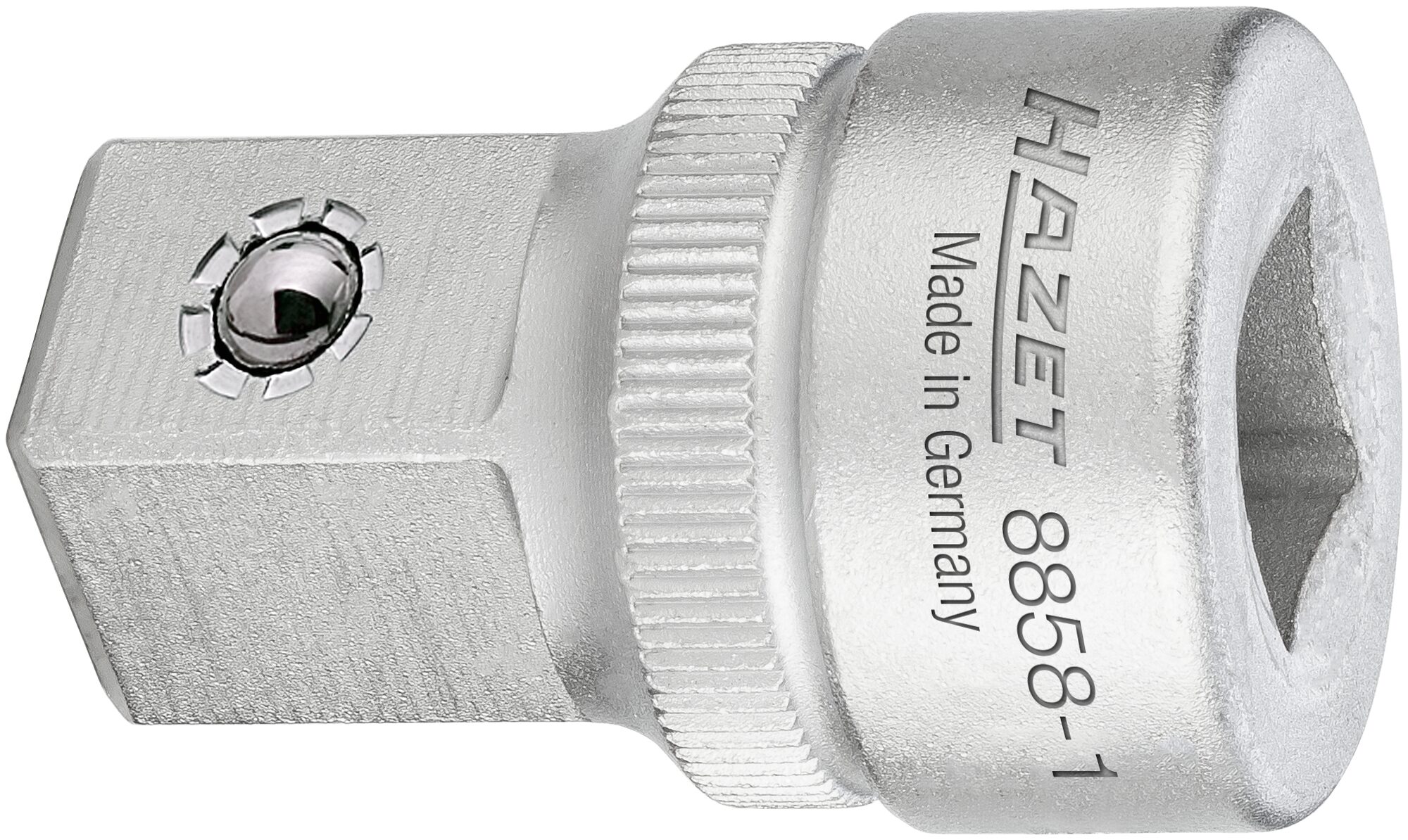 HAZET Vergrößerungsstück 8858-1 · Vierkant hohl 10 mm (3/8 Zoll) · Vierkant massiv 12,5 mm (1/2 Zoll)