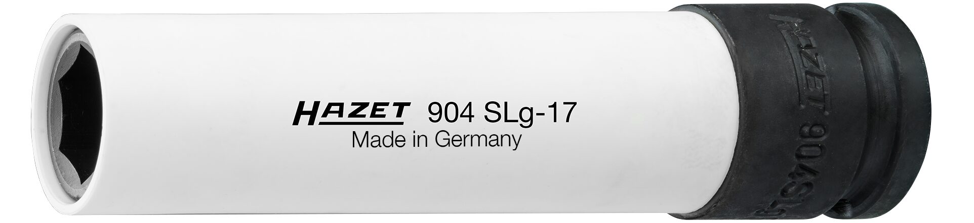 HAZET Schlag-, Maschinenschrauber Steckschlüsseleinsatz · Sechskant · extra lang 904SLG-17 · Vierkant hohl 12,5 mm (1/2 Zoll) · Außen Sechskant-Tractionsprofil · 17 mm