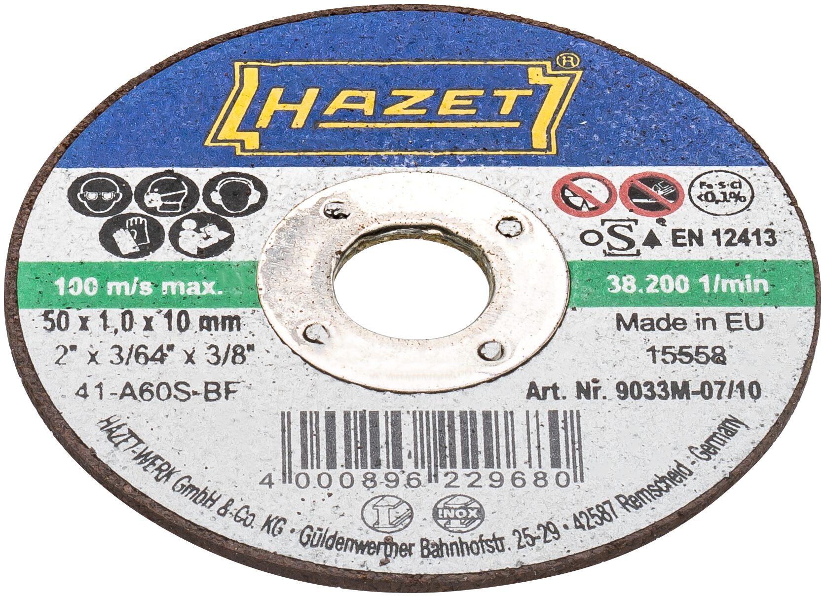 HAZET Trennscheiben 9033M-07/10 · 50 mm · Werkzeuge: 10