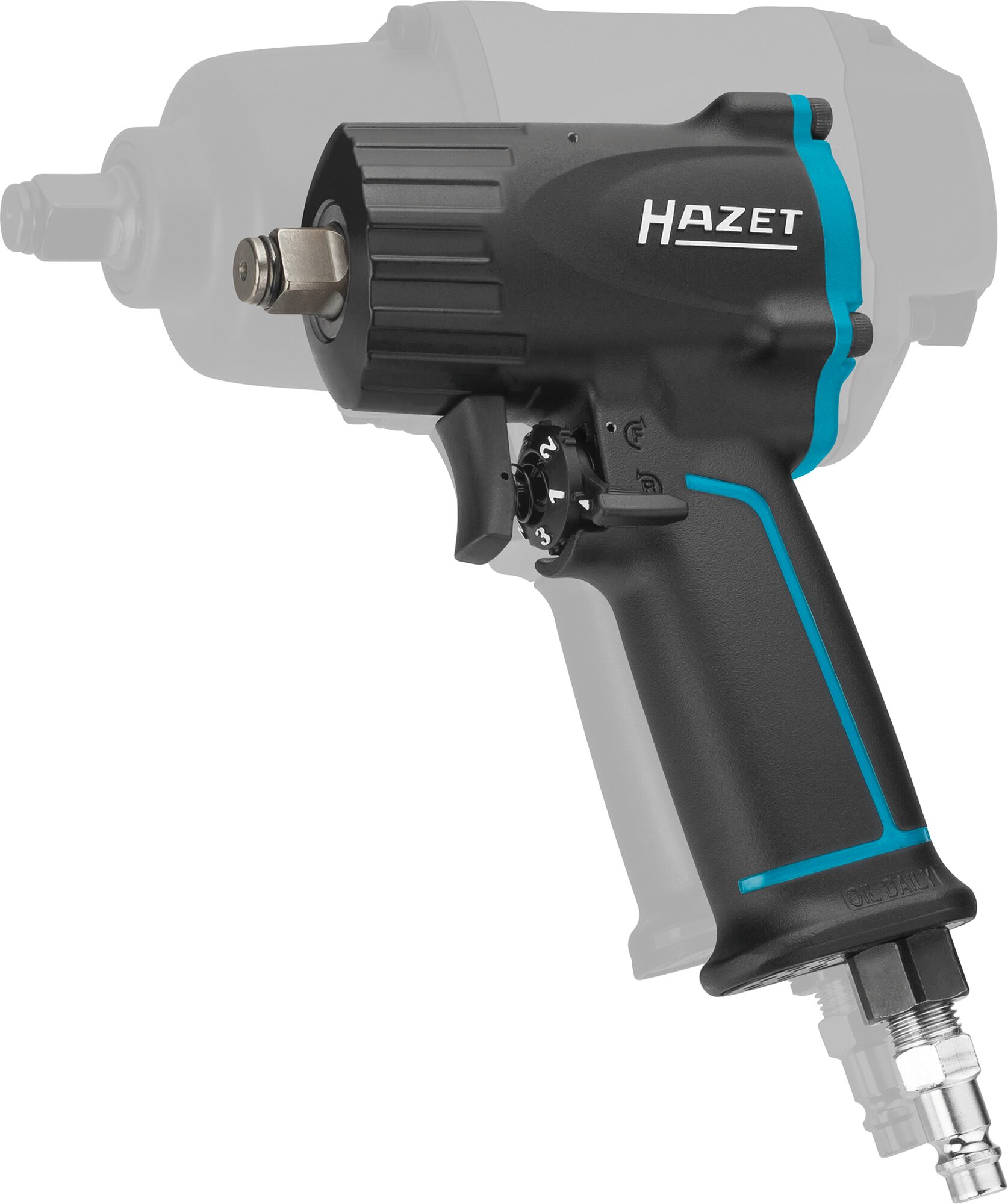 HAZET Schlagschrauber · extra kurz 9012M · Lösemoment maximal: 1100 Nm · Vierkant massiv 12,5 mm (1/2 Zoll) · Jumbo Hammer-Schlagwerk HAZET Schlagschrauber · extra kurz 9012M · Lösemoment maximal: 1100 Nm · Vierkant massiv 12,5 mm (1/2 Zoll) · Jumbo Hammer-Schlagwerk