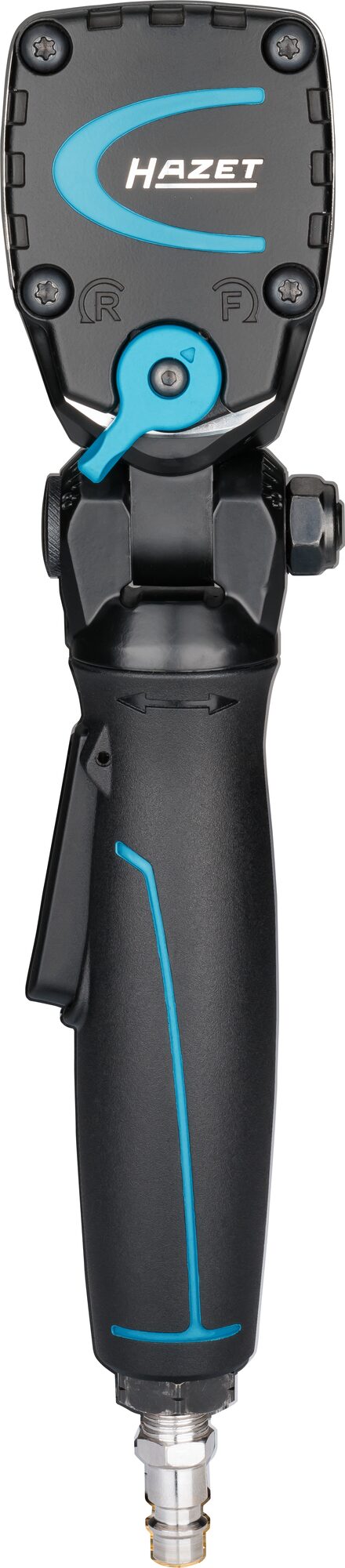 HAZET Twin Turbo Schlagschrauber 9012ATT · Lösemoment maximal [Nm]: 550 Nm · 1/2 Zoll (12,5 mm) Vierkant massiv · L x B x H: 85 mm x 64 mm x 227 mm · Hochleistungs-Doppelhammer-Schlagwerk