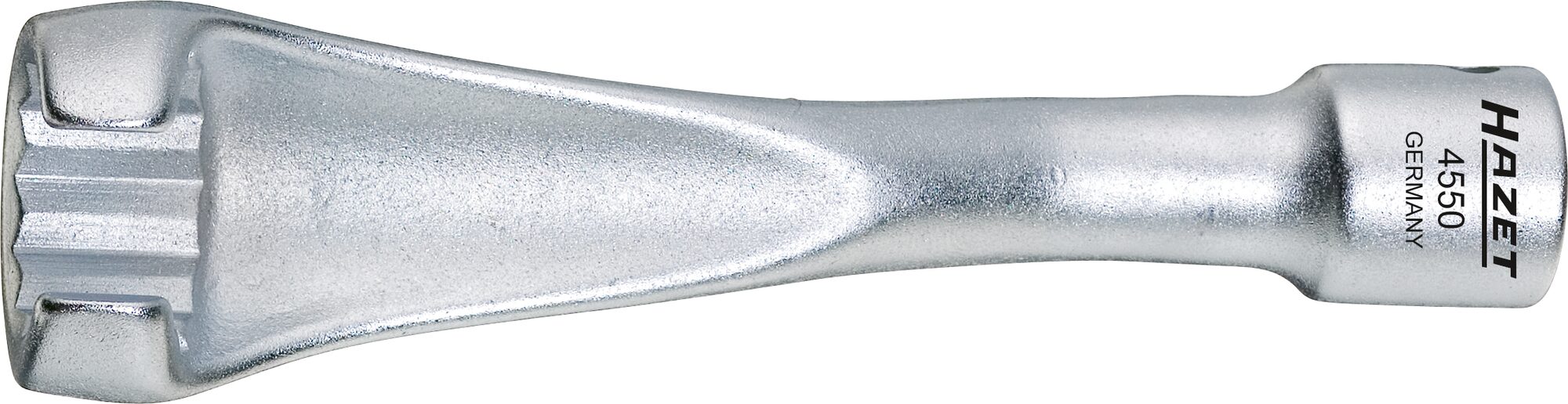 HAZET Einspritzleitungs-Schlüssel 4550 · Vierkant hohl 10 mm (3/8 Zoll) · Außen Doppel-Sechskant Profil · 17 mm