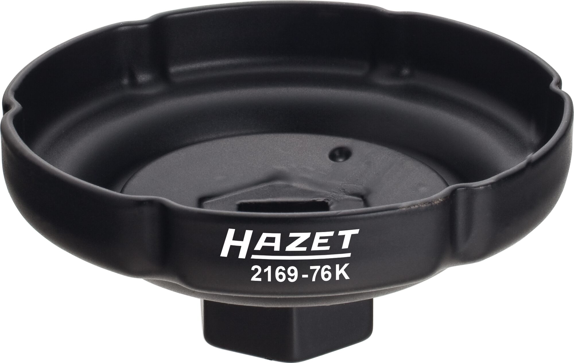 HAZET Ölfilter-Schlüssel 2169-76K · Vierkant hohl 12,5 mm (1/2 Zoll) · Rillenprofil · 85 mm