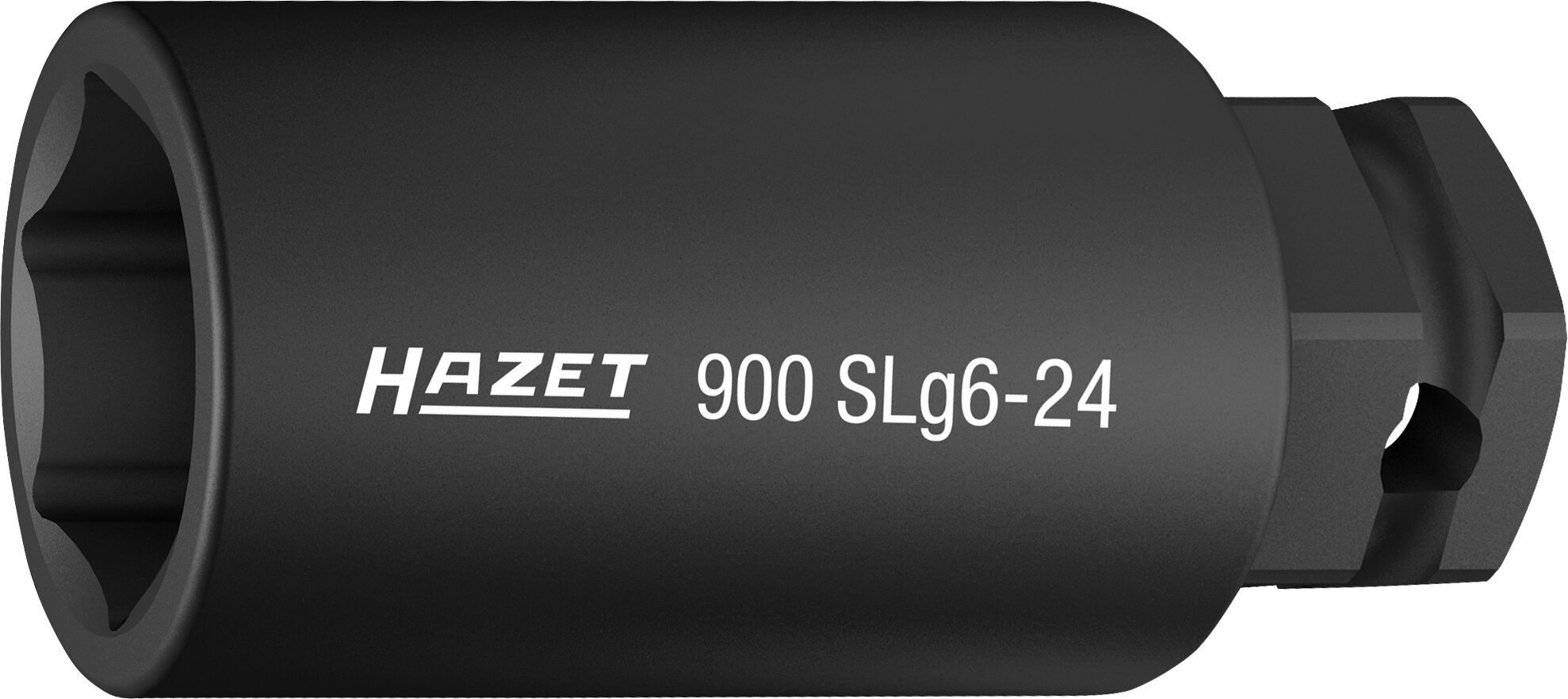 HAZET Schlag-, Maschinenschrauber Steckschlüsseleinsatz · Sechskant 900SLG6-24 · Vierkant hohl 12,5 mm (1/2 Zoll), Außen-Sechskant 24 mm · Außen Sechskant-Tractionsprofil · 24 mm