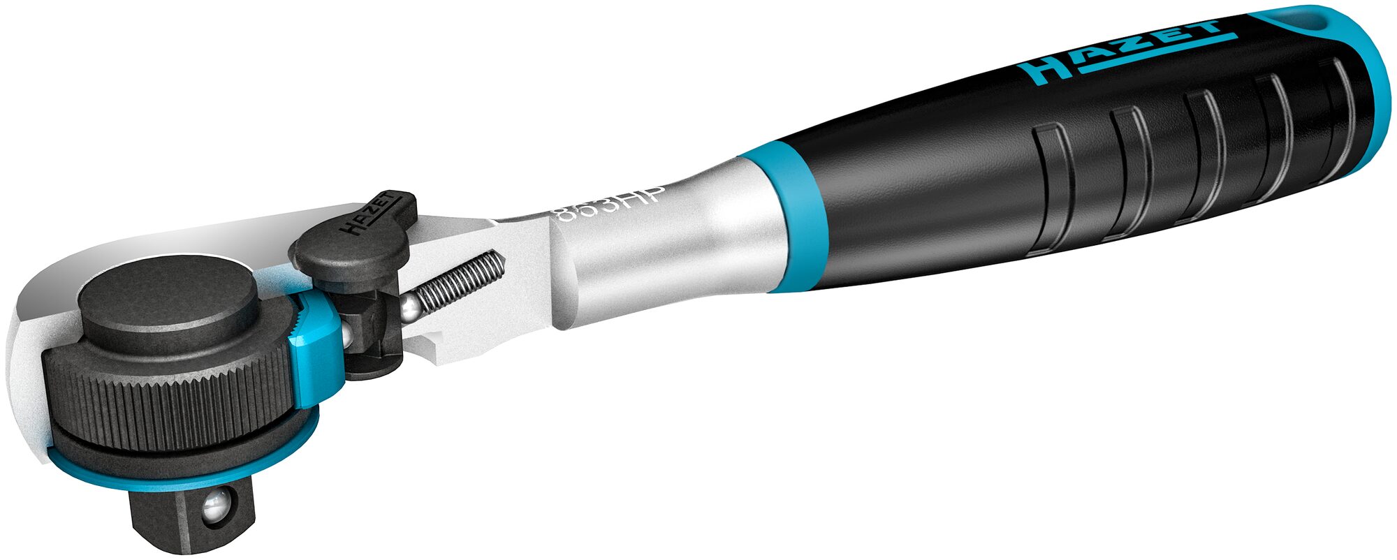 HAZET HiPer Feinzahn-Umschaltknarre 863HP · Vierkant massiv 6,3 mm (1/4 Zoll) HAZET HiPer Feinzahn-Umschaltknarre 863HP · Vierkant massiv 6,3 mm (1/4 Zoll)