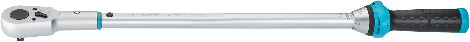 HAZET Drehmoment-Schlüssel 5143-3CT · Nm min-max: 100–400 Nm · Toleranz: 3% · Vierkant massiv 12,5 mm (1/2 Zoll) HAZET Drehmoment-Schlüssel 5143-3CT · Nm min-max: 100–400 Nm · Toleranz: 3% · Vierkant massiv 12,5 mm (1/2 Zoll)