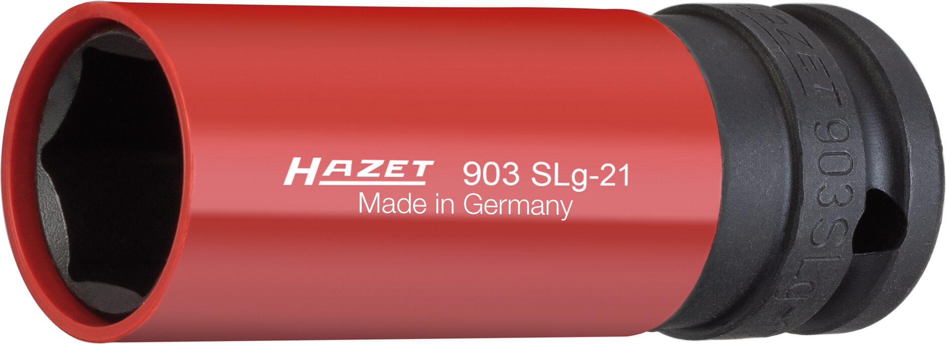 HAZET Schlag-, Maschinenschrauber Steckschlüsseleinsatz · Sechskant 903SLG-21 · Vierkant hohl 12,5 mm (1/2 Zoll) · Außen Sechskant-Tractionsprofil · 21 mm