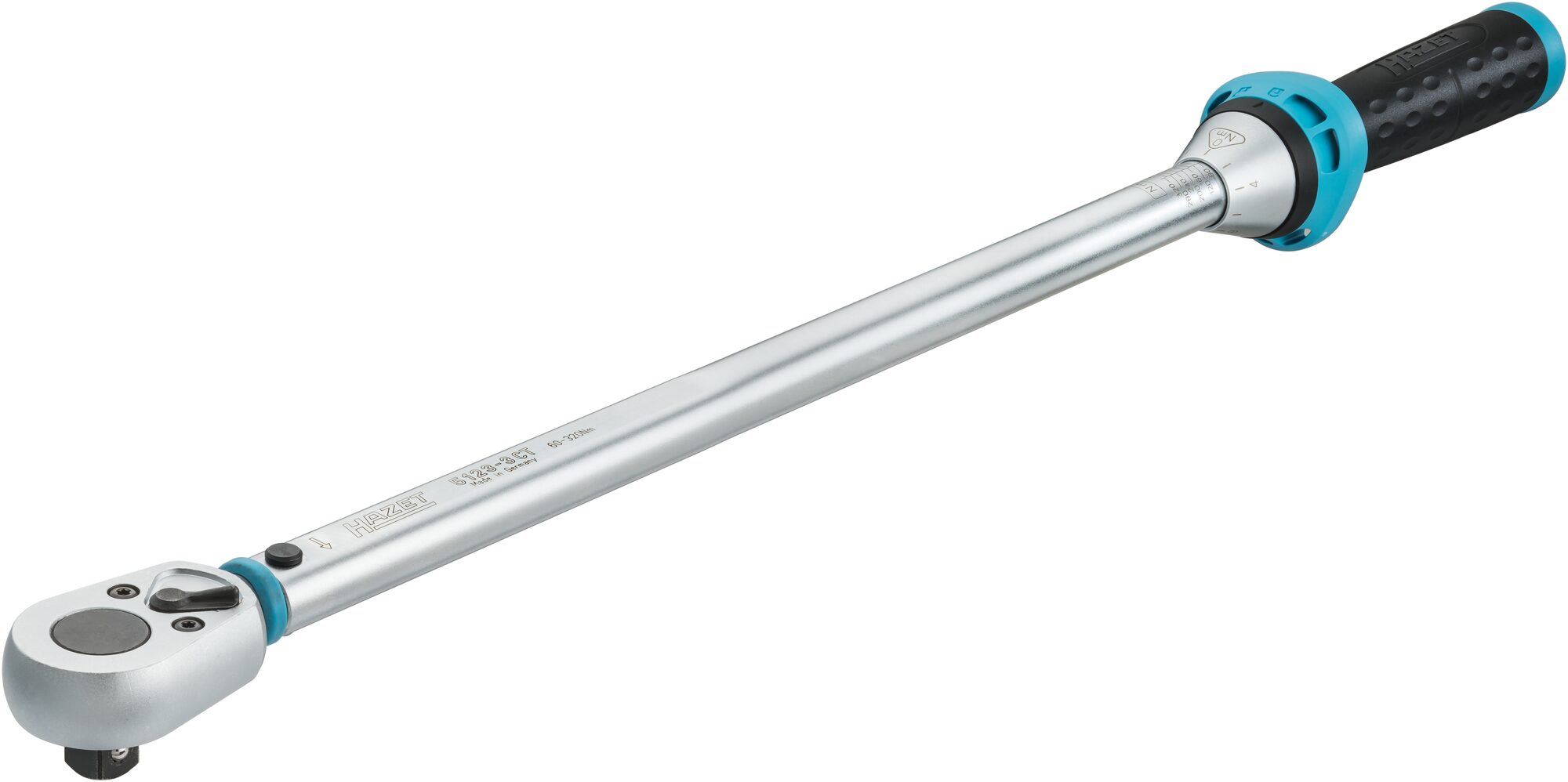 HAZET Drehmoment-Schlüssel 5123-3CT · Nm min-max: 60–320 Nm · Toleranz: 3% · Vierkant massiv 12,5 mm (1/2 Zoll) HAZET Drehmoment-Schlüssel 5123-3CT · Nm min-max: 60–320 Nm · Toleranz: 3% · Vierkant massiv 12,5 mm (1/2 Zoll)