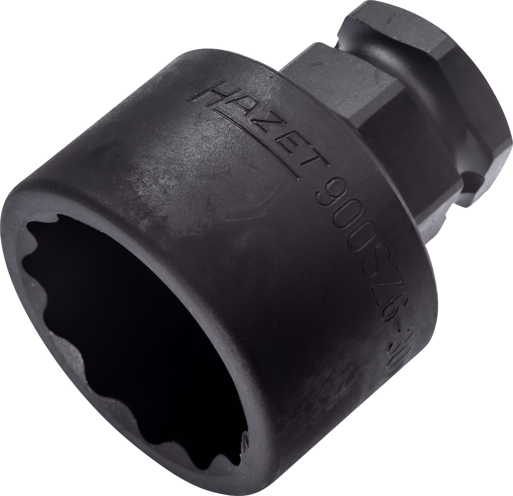 HAZET Schlag-, Maschinenschrauber Steckschlüsseleinsatz · Doppelsechskant 900SZ6-30 · Vierkant hohl 12,5 mm (1/2 Zoll), Außen-Sechskant 24 mm · Außen Doppel-Sechskant-Tractionsprofil · 30 mm
