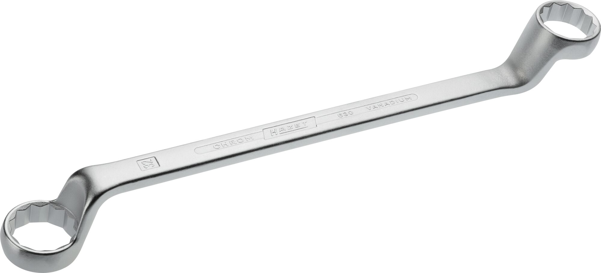 HAZET Doppel-Ringschlüssel 630-30X32 · Außen Doppel-Sechskant Profil · 30 x 32 mm