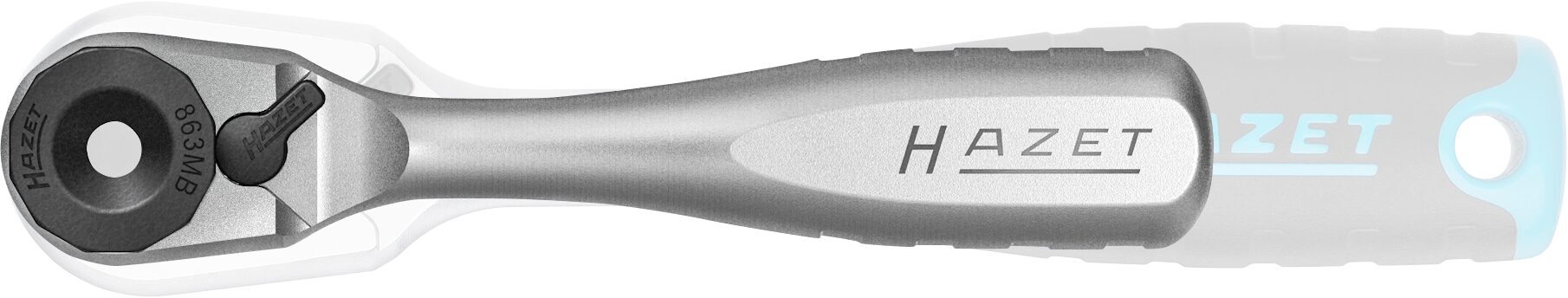 HAZET Umschaltknarre · Vollstahl · für Bits 863MB · Sechskant hohl 6,3 (1/4 Zoll)