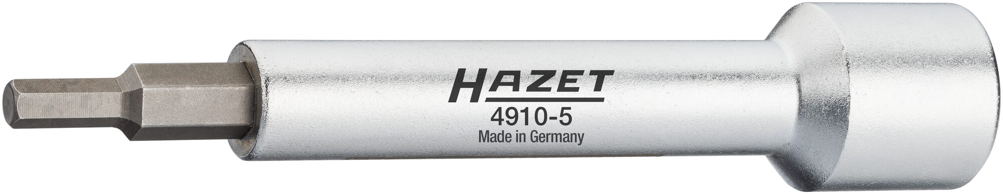 HAZET Verlängerung 4910-5 · Vierkant hohl 12,5 mm (1/2 Zoll) · Innen Sechskant Profil · 5 mm