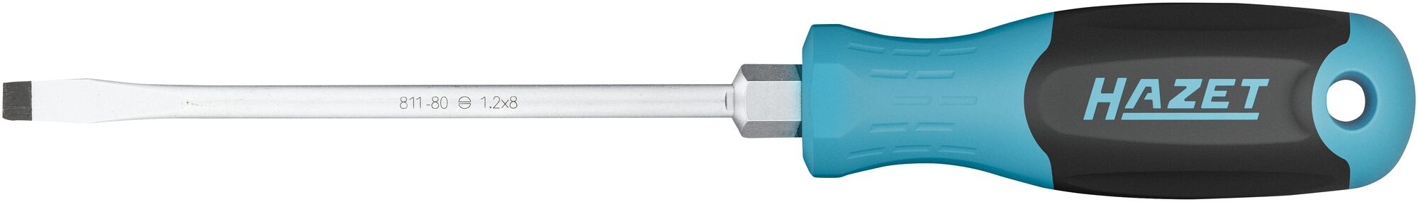 HAZET Schraubendreher 811-80 · Schlitz Profil · SW 1,2 x 8 mm