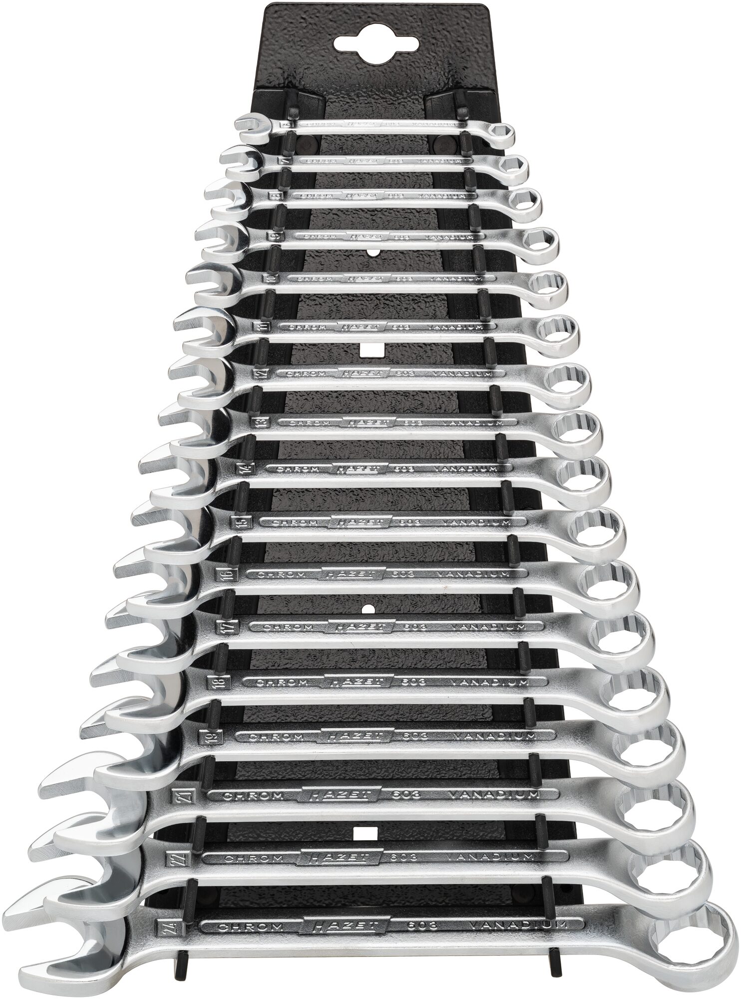 HAZET Ring-Maulschlüssel Satz 603/17H · Außen Doppel-Sechskant Profil · 6–24 · Werkzeuge: 17