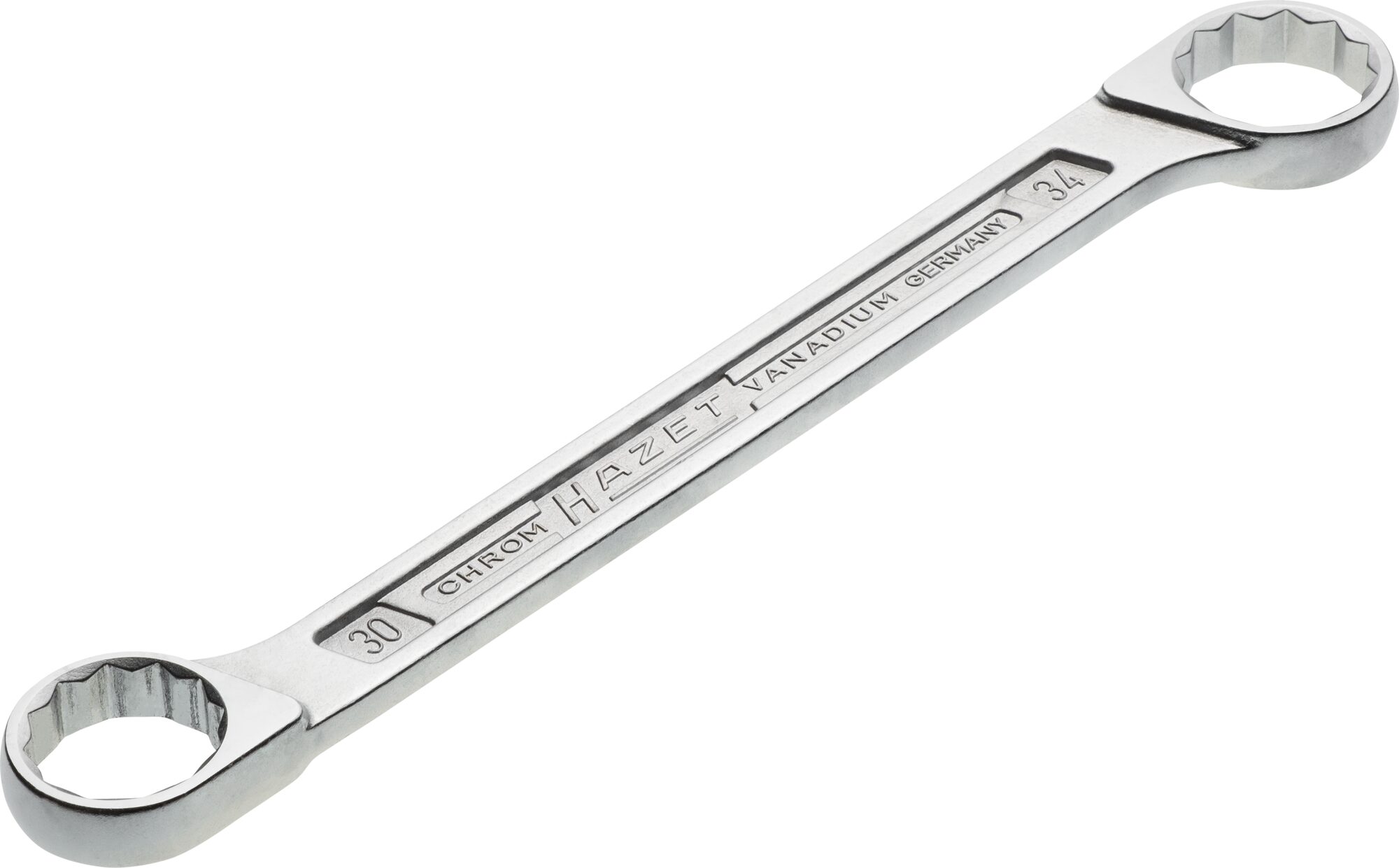 HAZET Doppel-Ringschlüssel 610N-30X34 · Außen Doppel-Sechskant-Tractionsprofil · 30 x 34 mm
