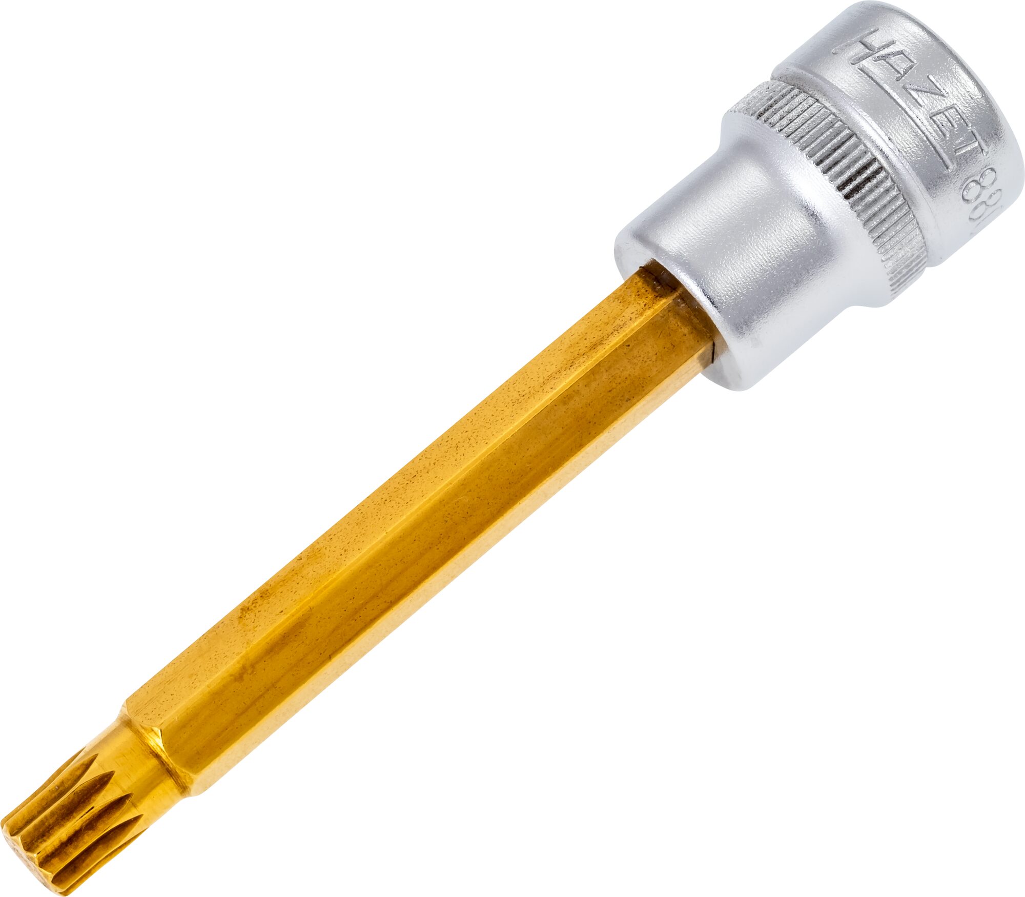 HAZET Schraubendreher-Steckschlüsseleinsatz 8808LG-8 · Vierkant hohl 10 mm (3/8 Zoll) · Innen Vielzahn Profil XZN · M8