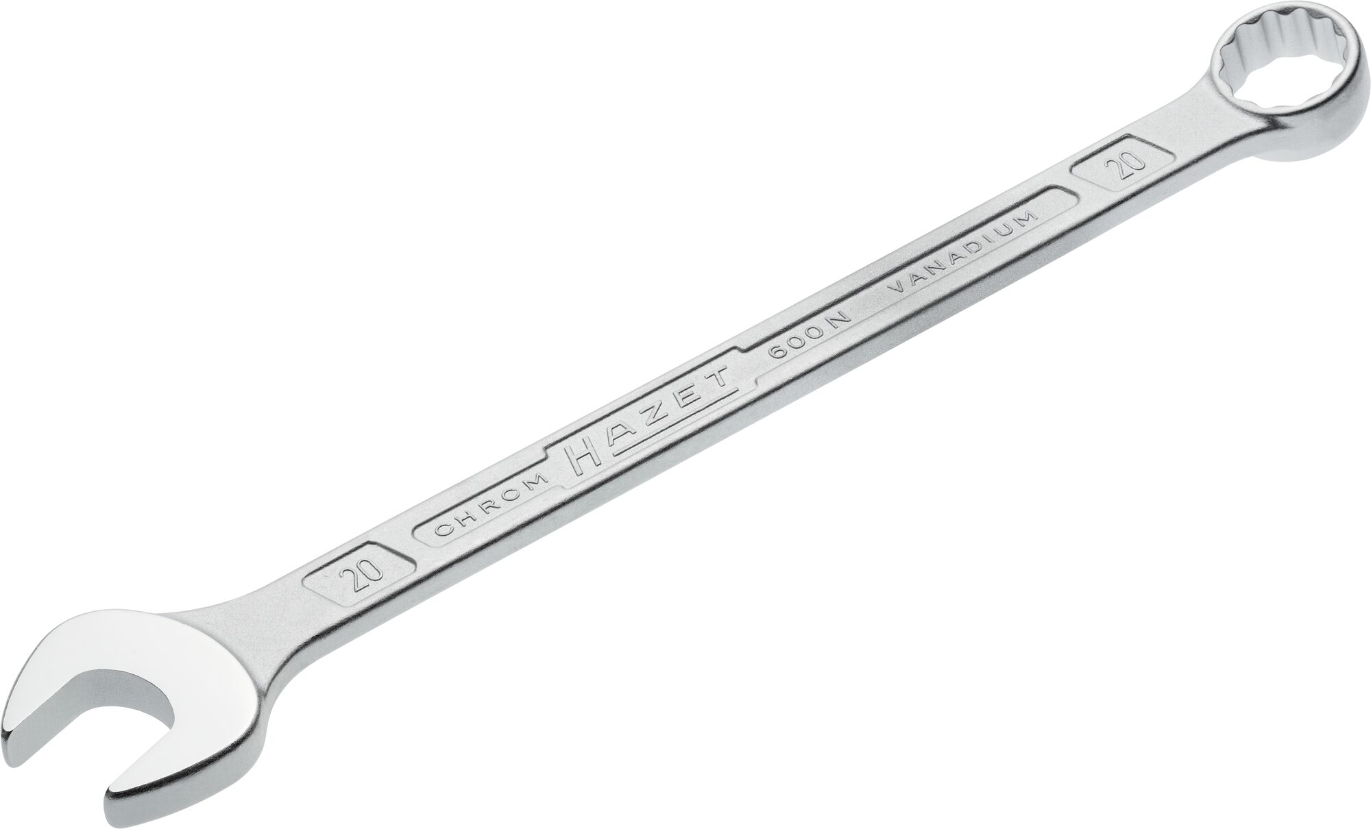 HAZET Ring-Maulschlüssel 600N-20 · Außen Doppel-Sechskant-Tractionsprofil · 20 mm