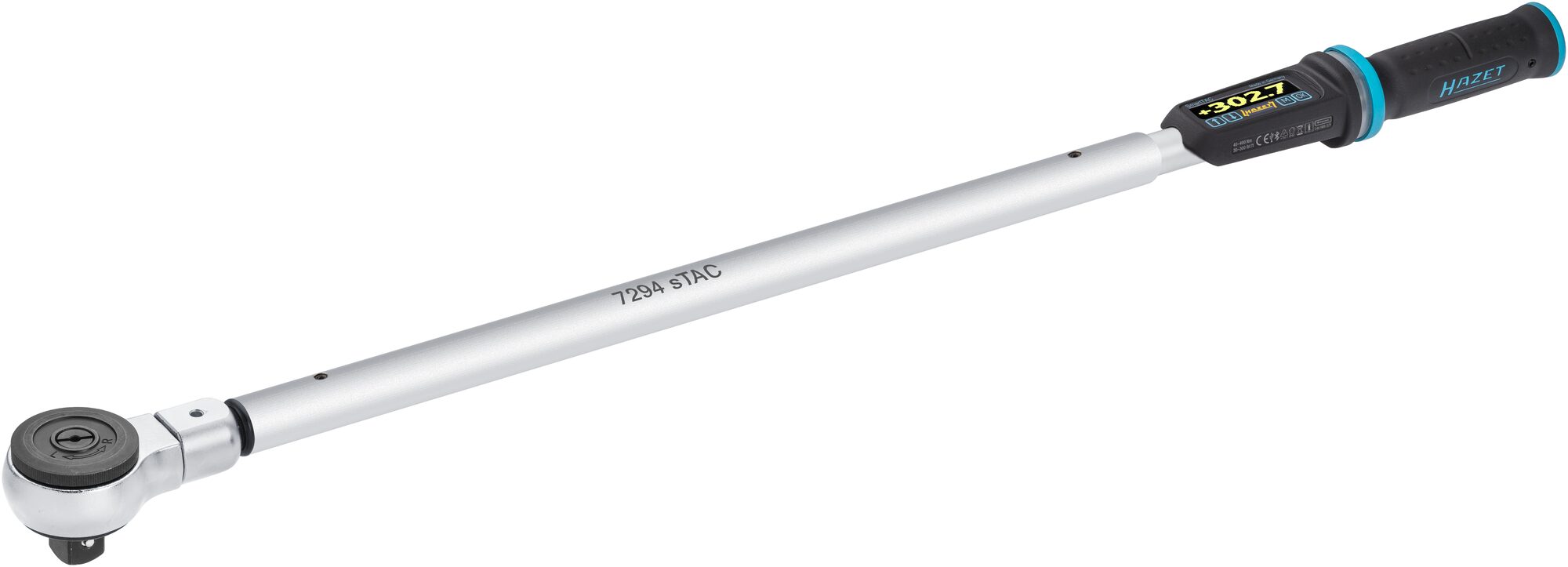 HAZET Elektronischer Drehmoment- / Drehwinkelschlüssel 7294-2STAC · Drehmomentbereich min-max: 40–400 Nm · lbf min-max: 30–300 lbf.ft · Genauigkeit: 1% · 14 x 18 mm Einsteck-Vierkant, 3/4 Zoll (20 mm) Vierkant massiv · 945 mm HAZET Elektronischer Drehmoment- / Drehwinkelschlüssel 7294-2STAC · Drehmomentbereich min-max: 40–400 Nm · lbf min-max: 30–300 lbf.ft · Genauigkeit: 1% · 14 x 18 mm Einsteck-Vierkant, 3/4 Zoll (20 mm) Vierkant massiv · 945 mm