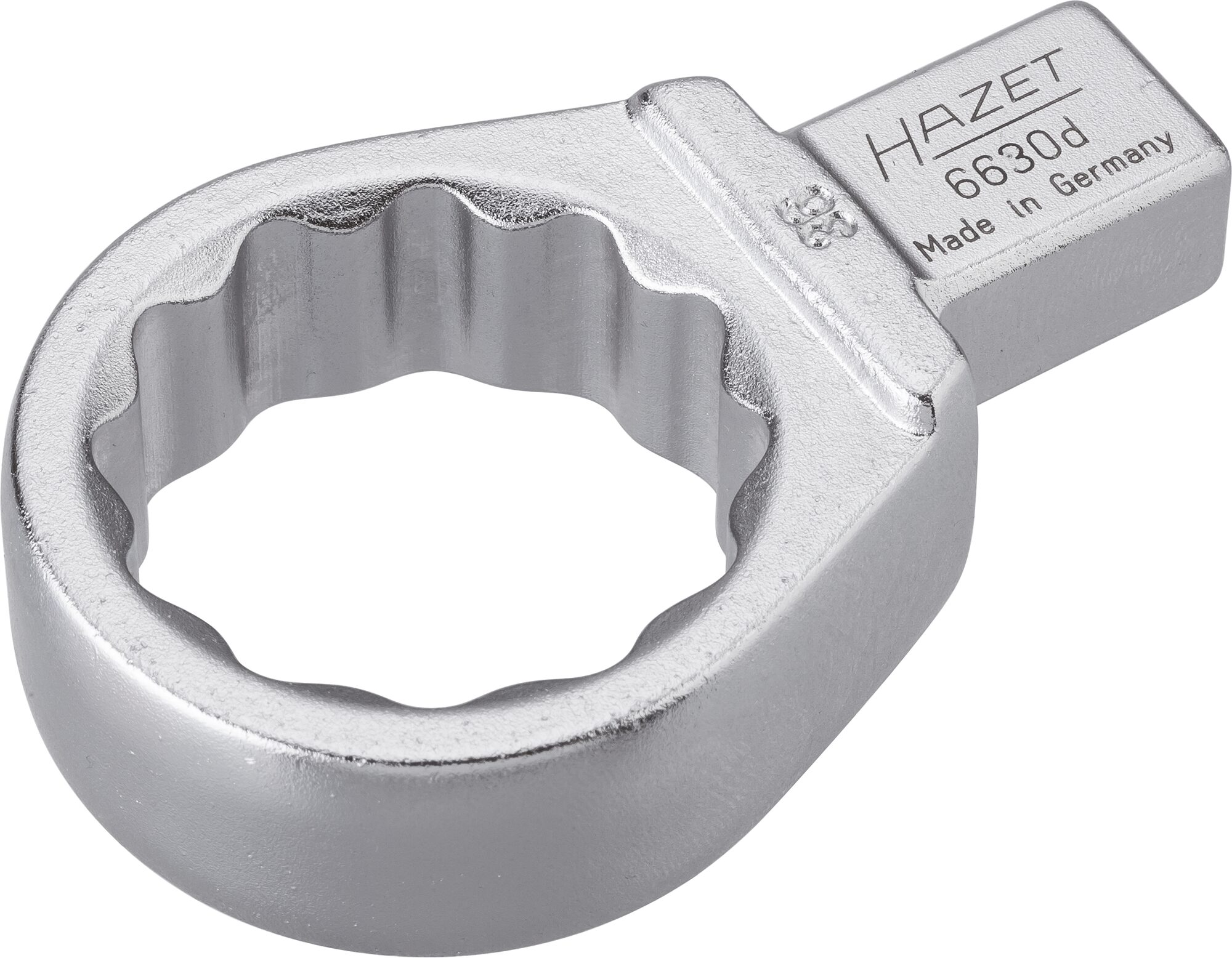 HAZET Einsteck-Ringschlüssel 6630D-36 · Einsteck-Vierkant 14 x 18 mm · Außen Doppel-Sechskant-Tractionsprofil · 36 mm