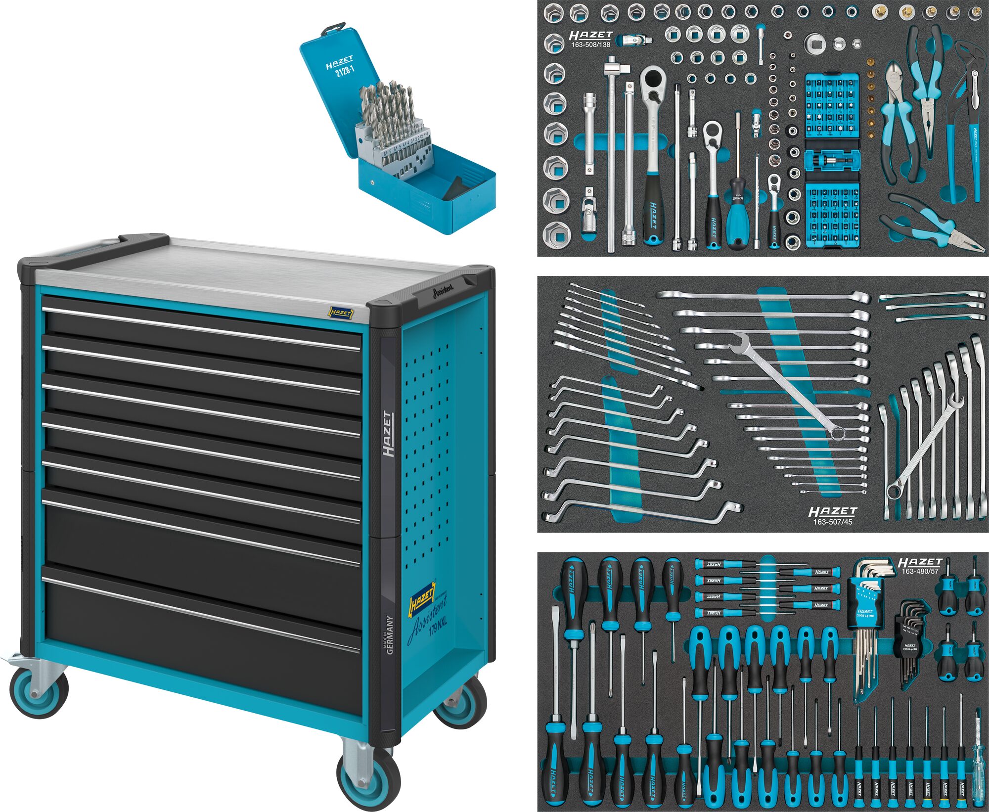 HAZET Werkstattwagen Assistent 179NXL-7/265 · Werkzeuge: 265
