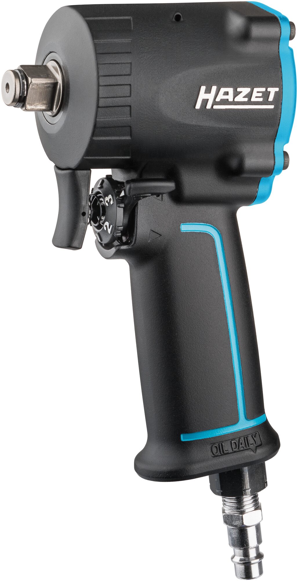 HAZET Schlagschrauber · extra kurz 9012M-1 · Lösemoment maximal [Nm]: 1200 Nm · 1/2 Zoll (12,5 mm) Vierkant massiv · 80 mm · Jumbo Hammer-Schlagwerk