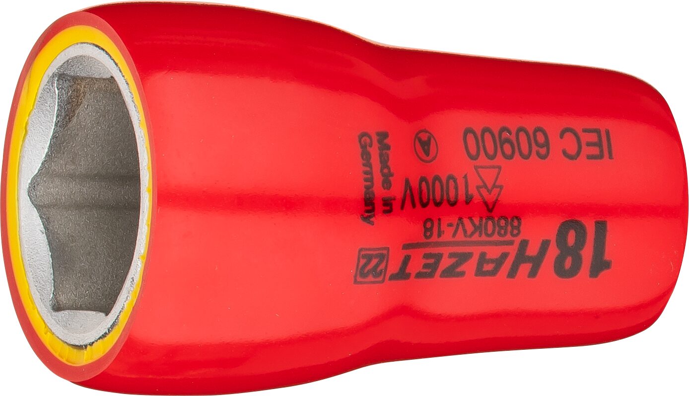 HAZET Steckschlüsseleinsatz · Sechskant 880KV-18 · Vierkant hohl 10 mm (3/8 Zoll) · Außen Sechskant-Tractionsprofil · 18 mm