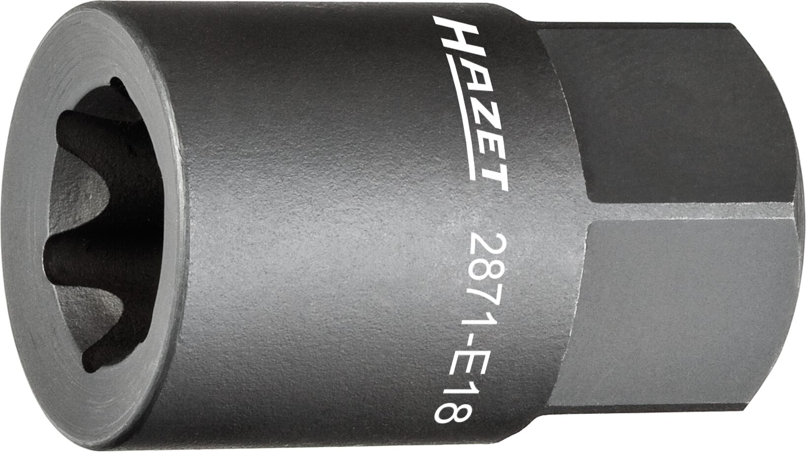 HAZET Bremssattel TORX® Einsatz 2871-E18 · Außen-Sechskant 22 mm · Außen TORX® Profil · E18