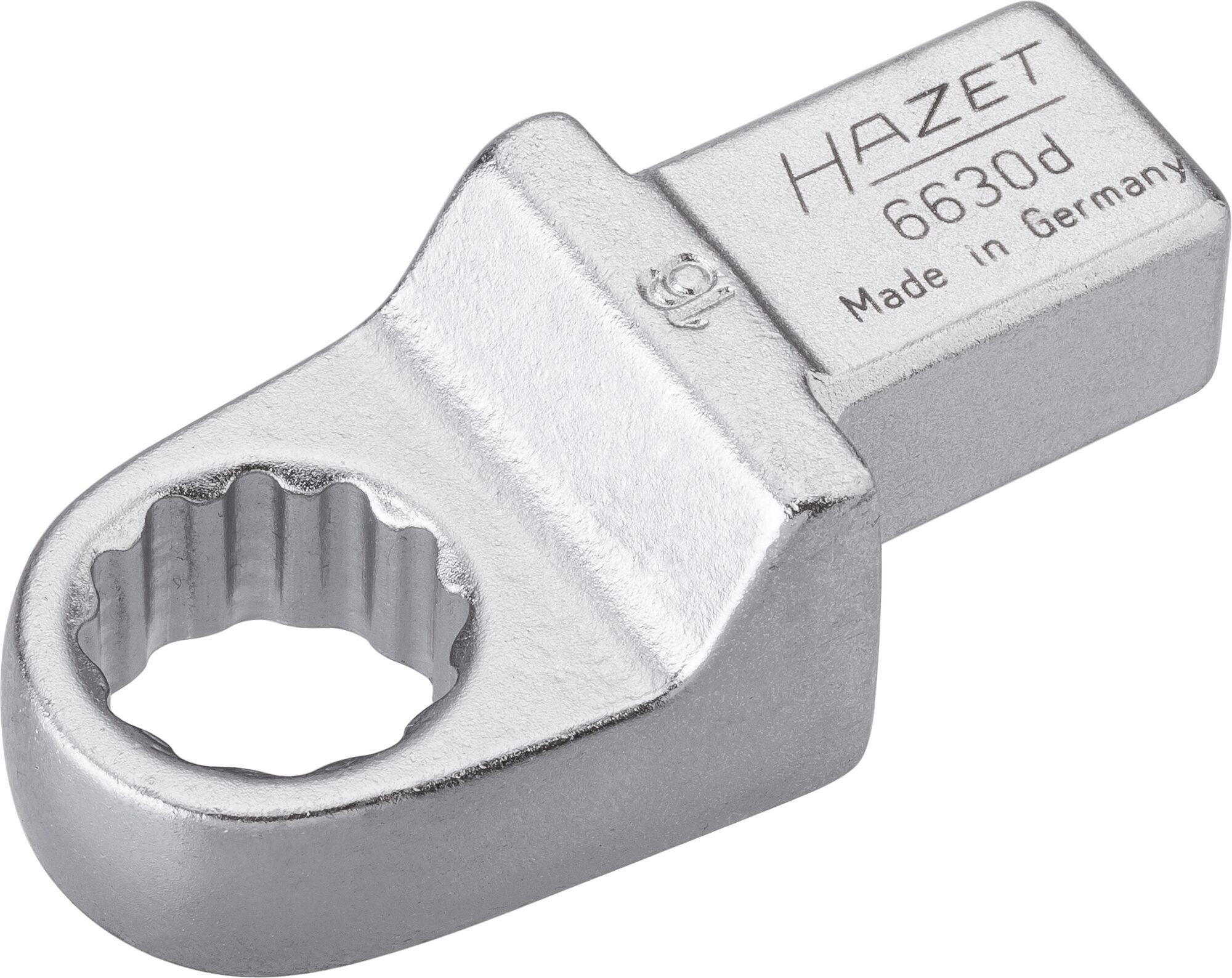 HAZET Einsteck-Ringschlüssel 6630D-16 · Einsteck-Vierkant 14 x 18 mm · Außen Doppel-Sechskant-Tractionsprofil · 16 mm