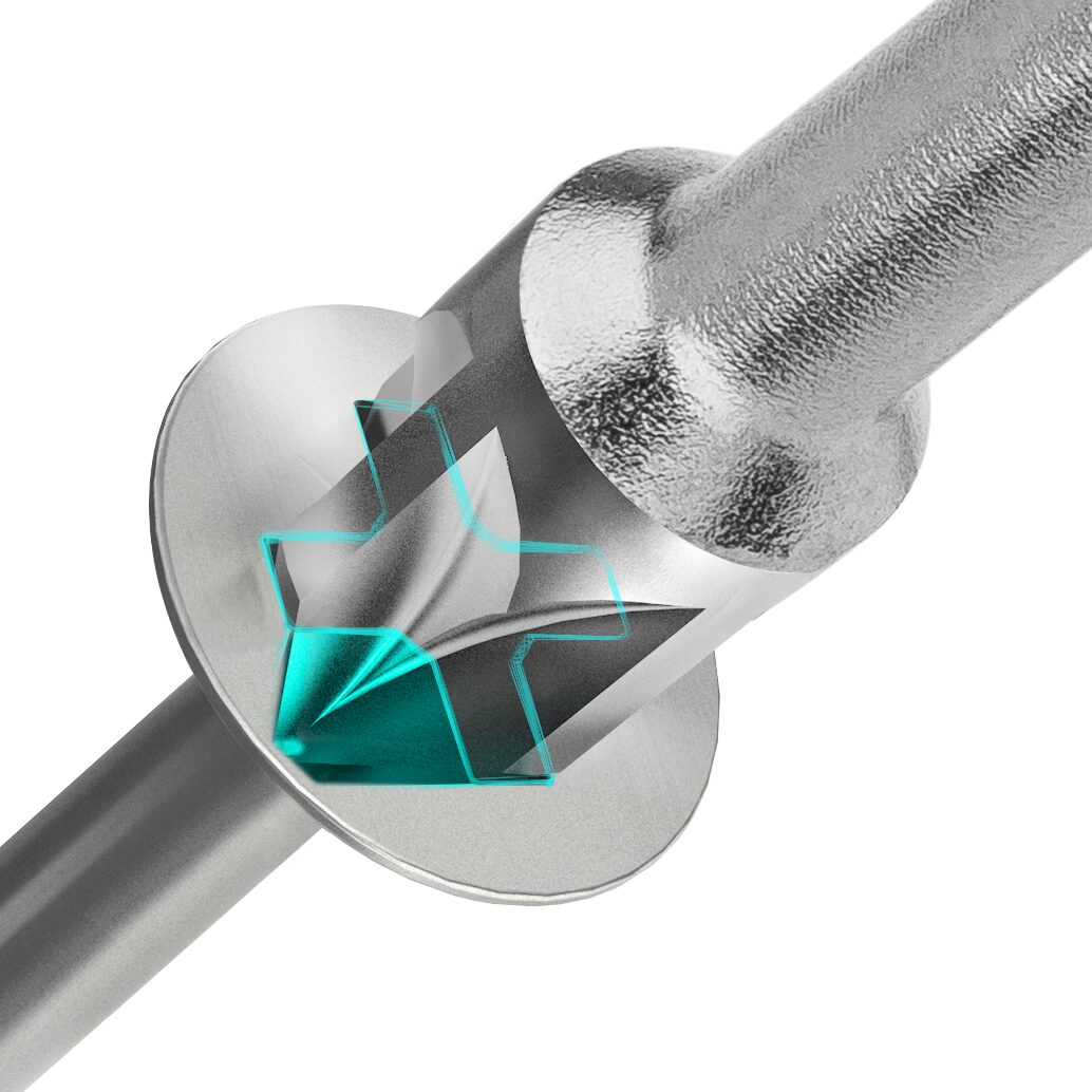 HAZET Bit 2216NELG-PZ2 · Sechskant massiv 6,3 (1/4 Zoll) · Pozidriv Profil PZ · PZ2
