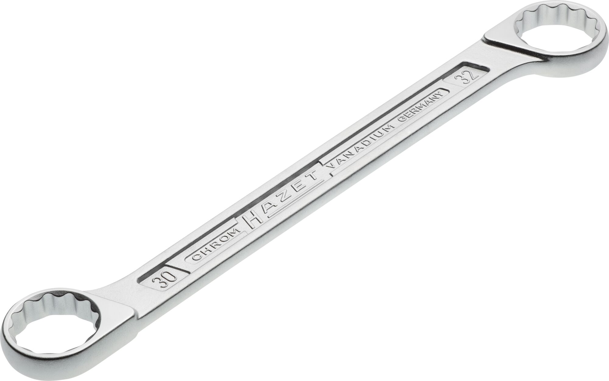 HAZET Doppel-Ringschlüssel 610N-30X32 · Außen Doppel-Sechskant-Tractionsprofil · 30 x 32 mm