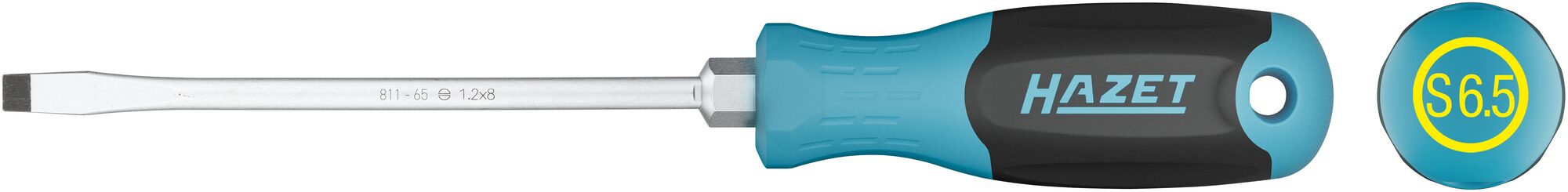HAZET Schraubendreher 811-65 · Schlitz Profil · SW 1,2 x 6,5 mm