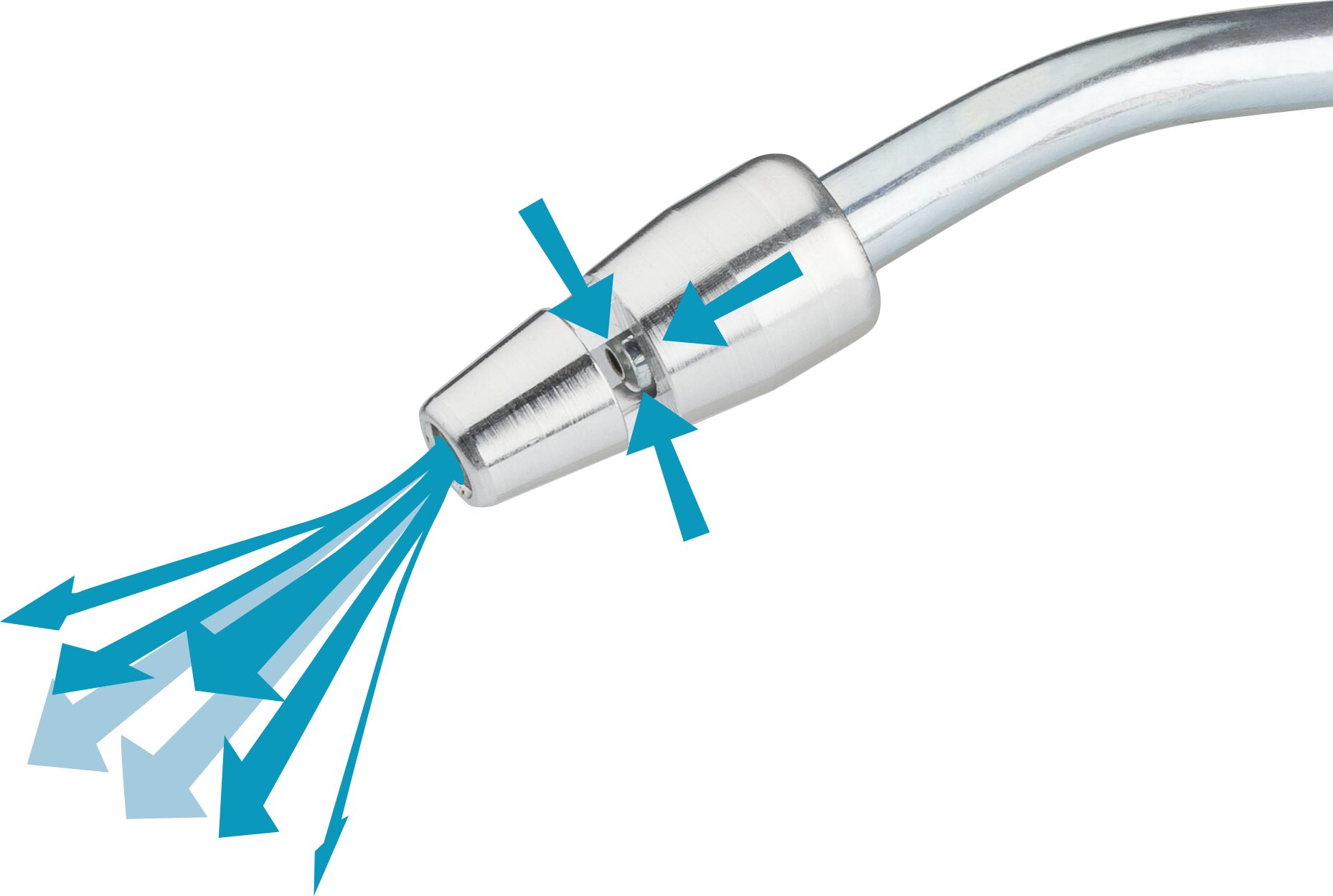 HAZET Ausblaspistole · 100 mm · mit Venturidüse und gebogenem Rohr 9040P-4 · 265 mm