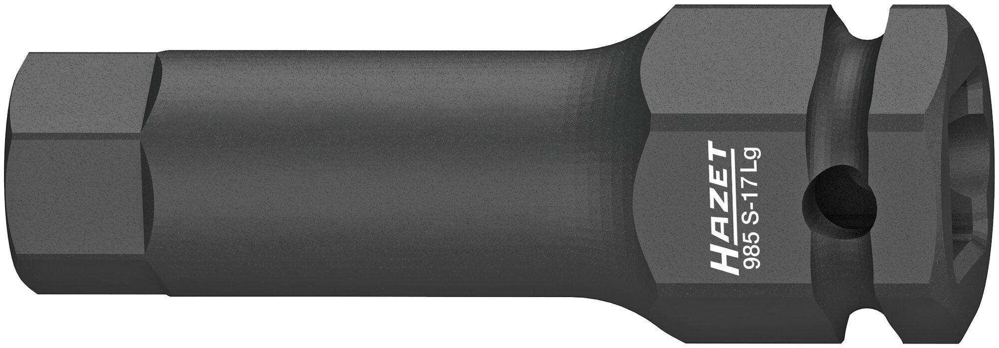 HAZET Schlag-, Maschinenschrauber Schraubendreher-Steckschlüsseleinsatz 985S-17LG · Vierkant hohl 12,5 mm (1/2 Zoll) · Innen Sechskant Profil · 17 mm