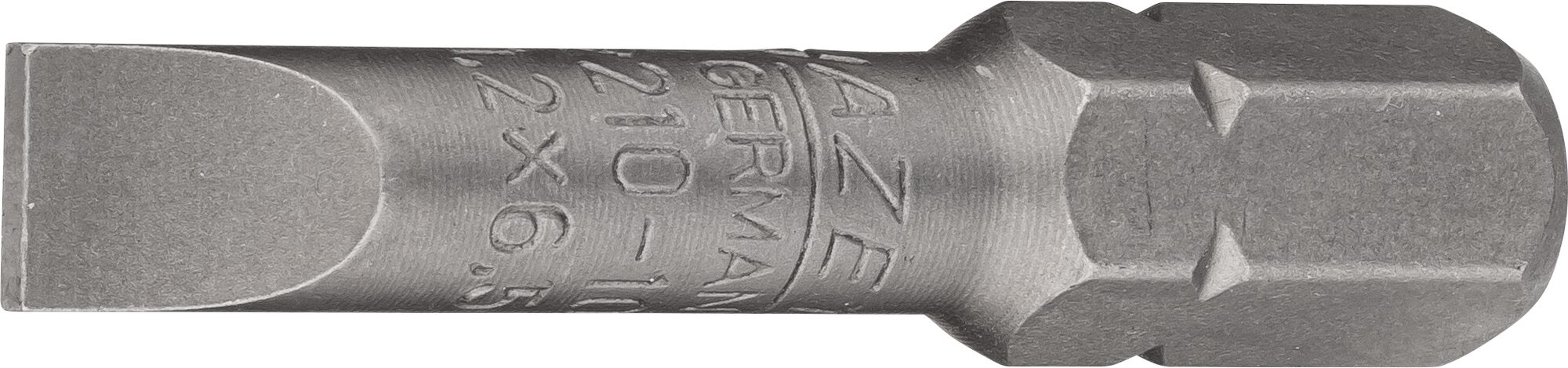 HAZET Bit 2210-10 · Sechskant massiv 8 (5/16 Zoll) · Schlitz Profil · 1.2 x 6.5 mm