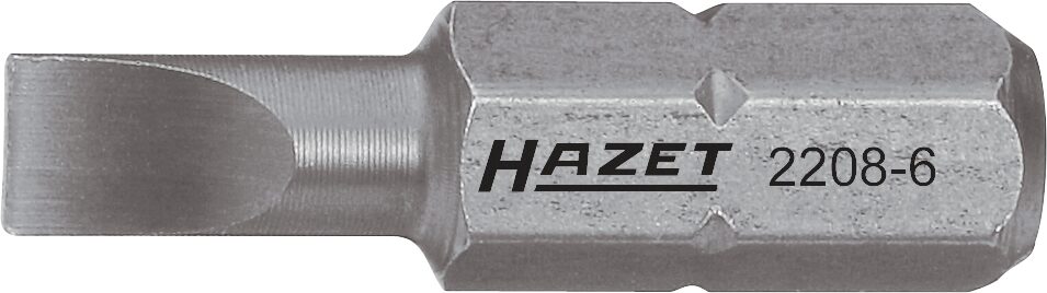 HAZET Bit 2208-8 · Sechskant massiv 6,3 (1/4 Zoll) · Schlitz Profil · 0.8 x 5.5 mm