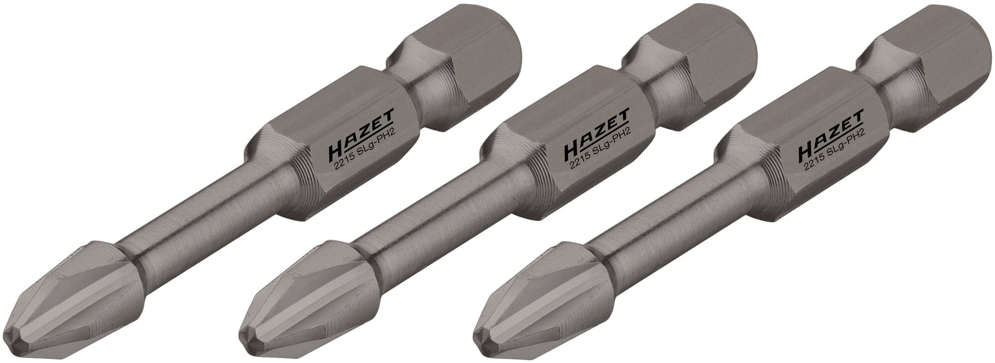 HAZET Schlag-, Maschinenschrauber Torsions-Bits 2215SLG-PH2/3 · Sechskant massiv 6,3 (1/4 Zoll) · Kreuzschlitz Profil PH · PH2 · Anzahl Werkzeuge: 3