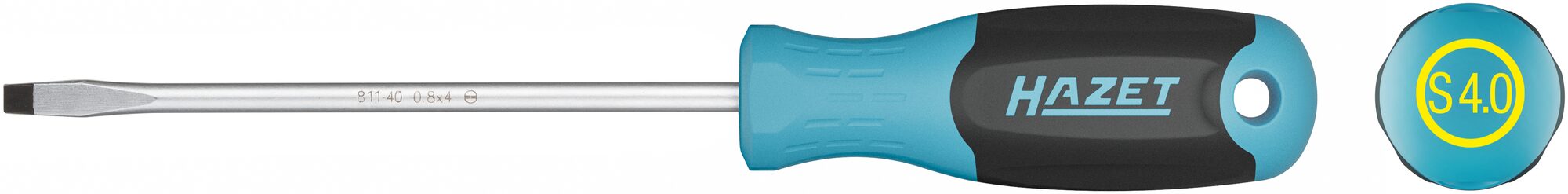 HAZET Schraubendreher 811-40 · Schlitz Profil · SW 0,8 x 4 mm