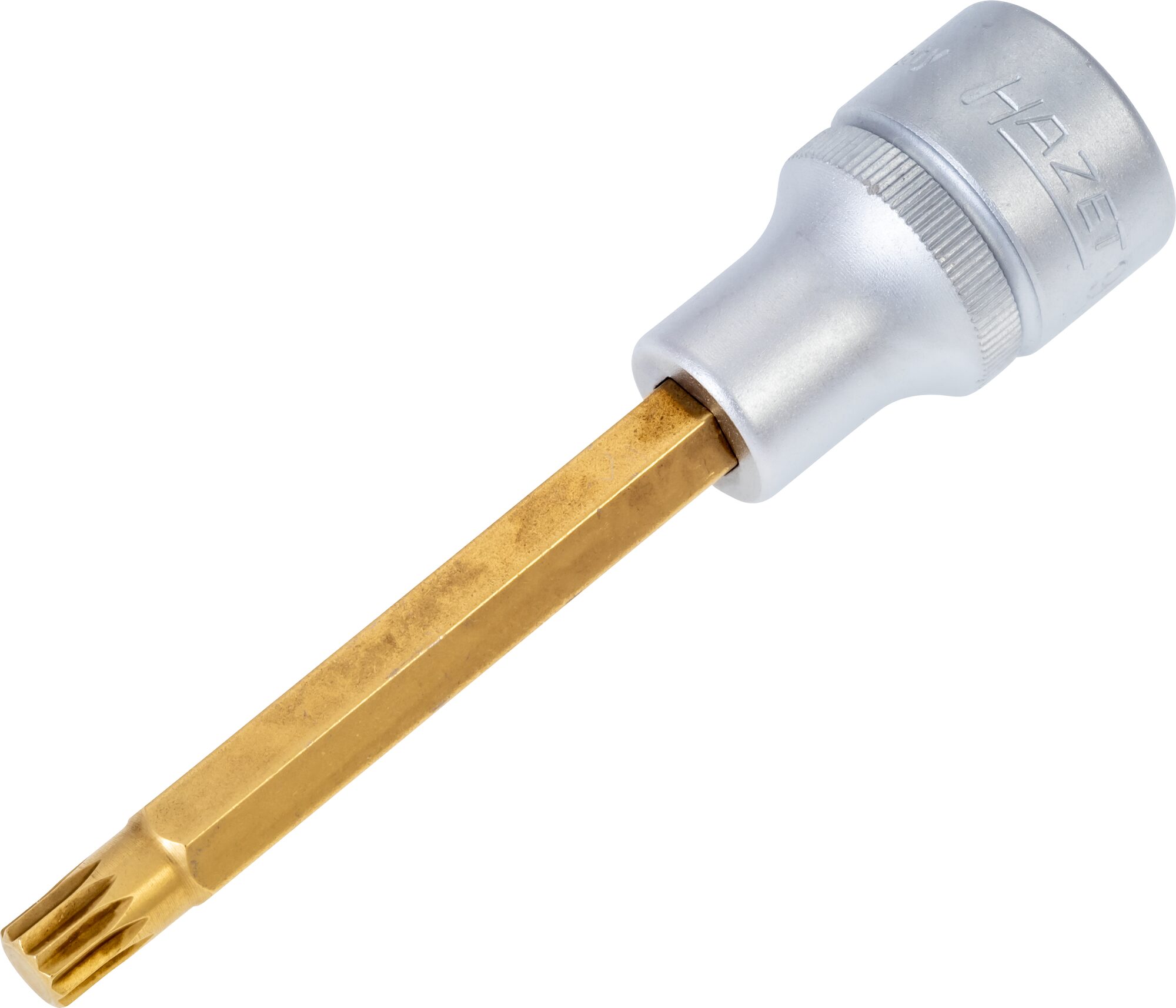 HAZET Schraubendreher-Steckschlüsseleinsatz 990LG-8 · Vierkant hohl 12,5 mm (1/2 Zoll) · Innen Vielzahn Profil XZN · M8