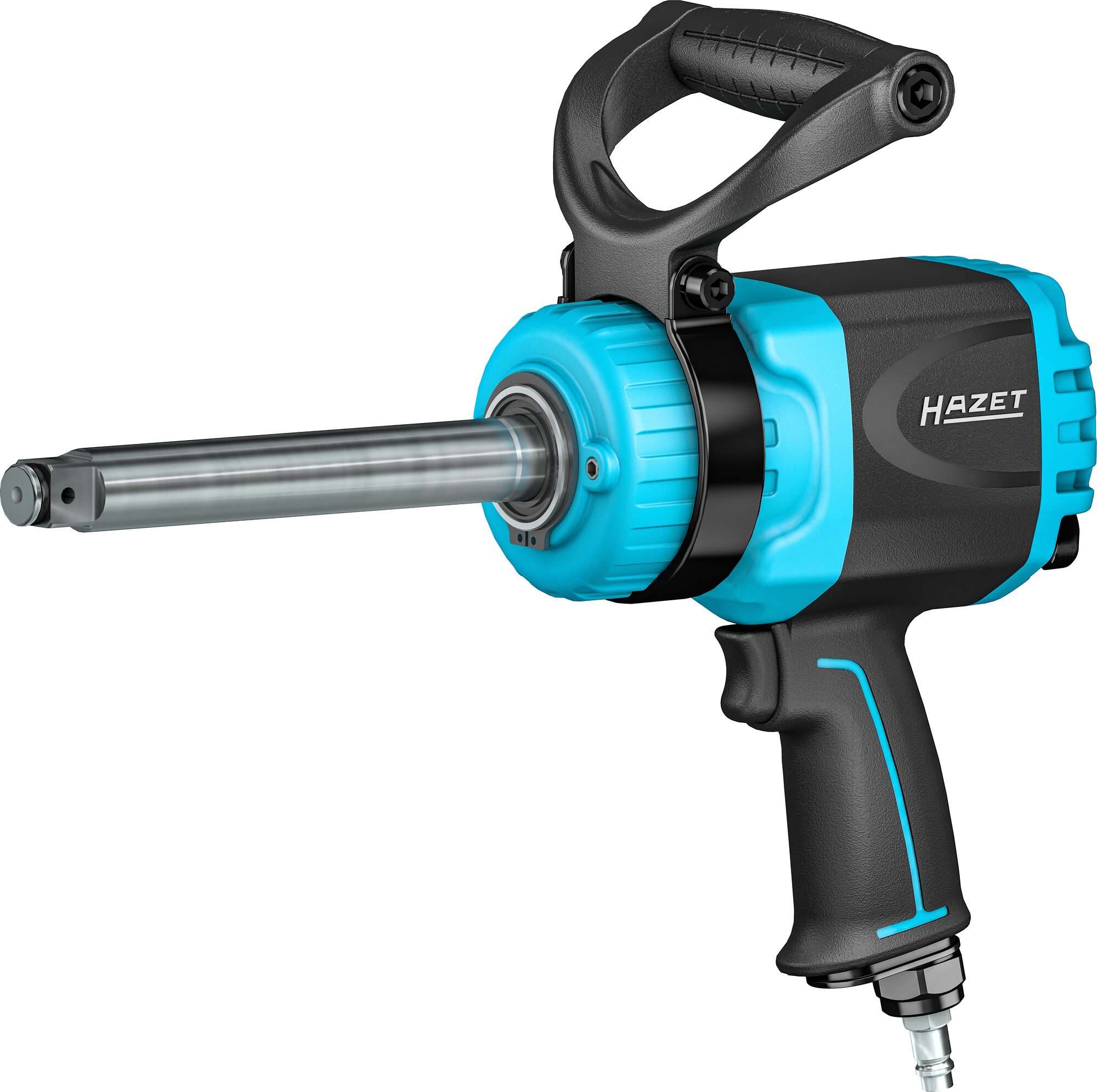 HAZET Twin Turbo Schlagschrauber · lange Spindel 9013LGTT · Lösemoment maximal: 3800 Nm · Vierkant massiv 20 mm (3/4 Zoll) · Hochleistungs-Doppelhammer-Schlagwerk HAZET Twin Turbo Schlagschrauber · lange Spindel 9013LGTT · Lösemoment maximal: 3800 Nm · Vierkant massiv 20 mm (3/4 Zoll) · Hochleistungs-Doppelhammer-Schlagwerk