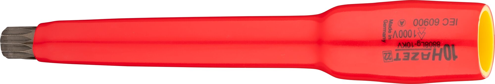 HAZET Schraubendreher-Steckschlüsseleinsatz 8808LG-10KV · Vierkant hohl 10 mm (3/8 Zoll) · Innen Vielzahn Profil XZN · M10