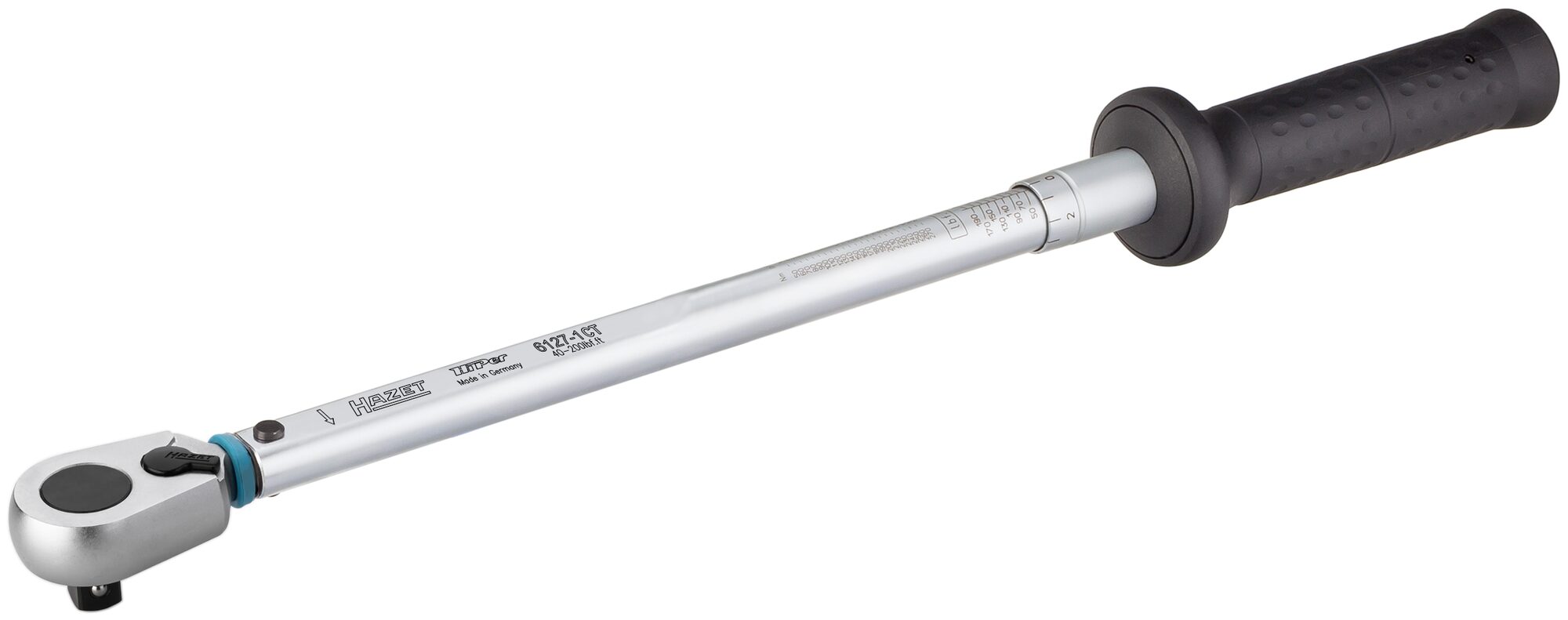 HAZET Drehmomentschlüssel · US-STANDARD 6127-1CT · Drehmomentbereich min-max: 54.2–271.2 Nm · lbf min-max: 40–200 lbf.ft · Genauigkeit: 3% · 1/2 Zoll (12,5 mm) Vierkant massiv · 545 mm HAZET Drehmomentschlüssel · US-STANDARD 6127-1CT · Drehmomentbereich min-max: 54.2–271.2 Nm · lbf min-max: 40–200 lbf.ft · Genauigkeit: 3% · 1/2 Zoll (12,5 mm) Vierkant massiv · 545 mm
